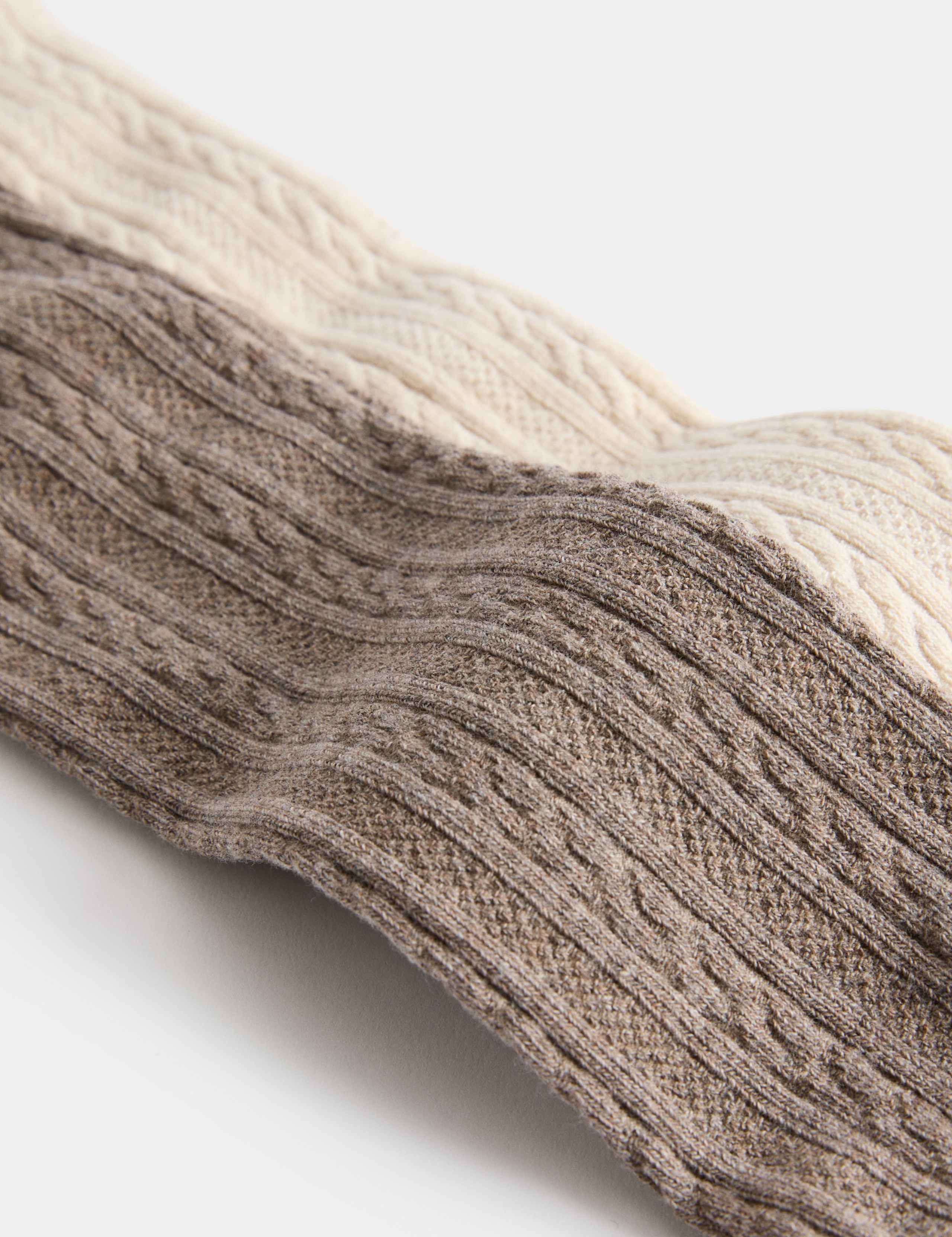 2 Pack Cotton Rich Cable Tights (2-14 Yrs) 2 of 2