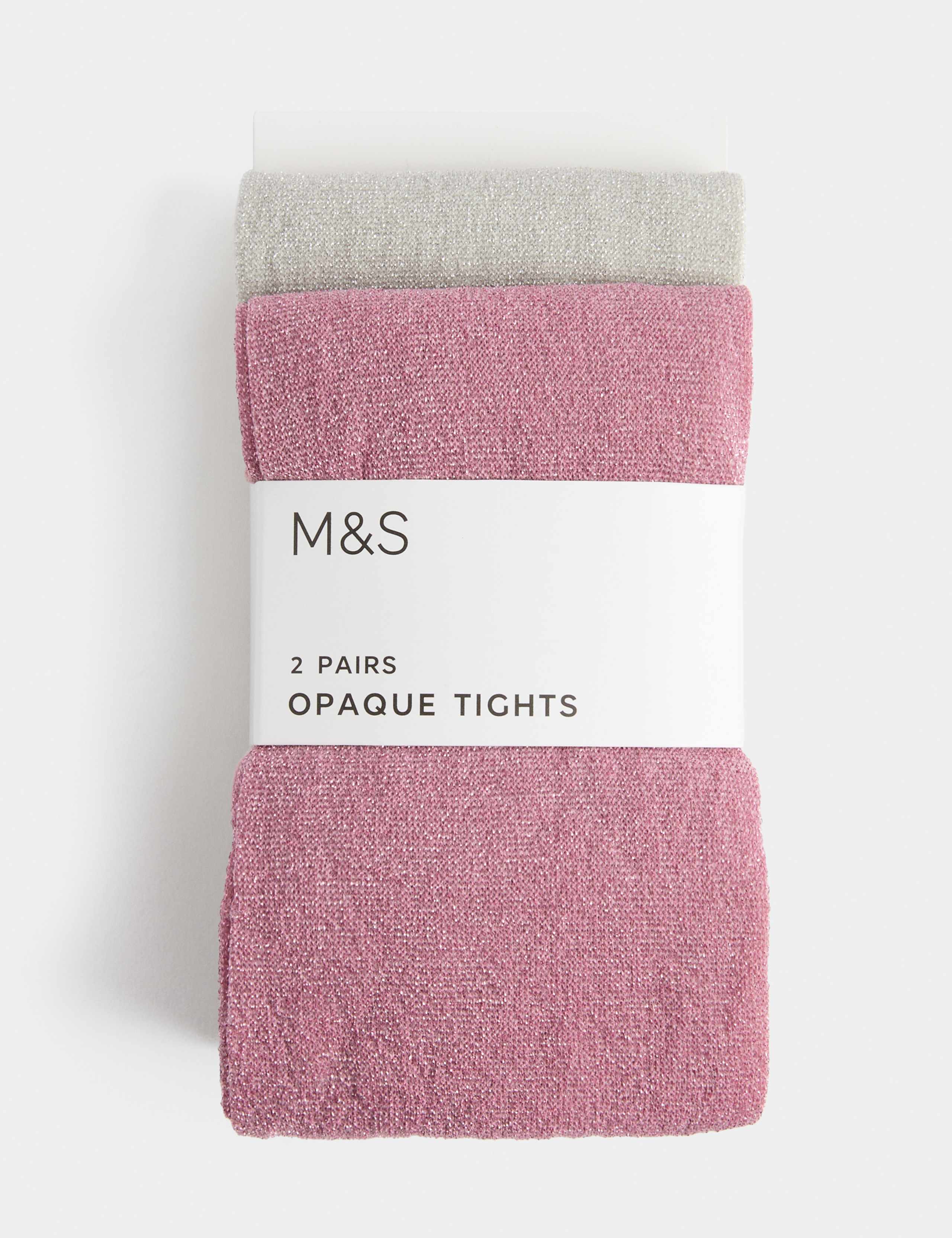 2 Pack Sparkle Opaque Tights 1 of 2