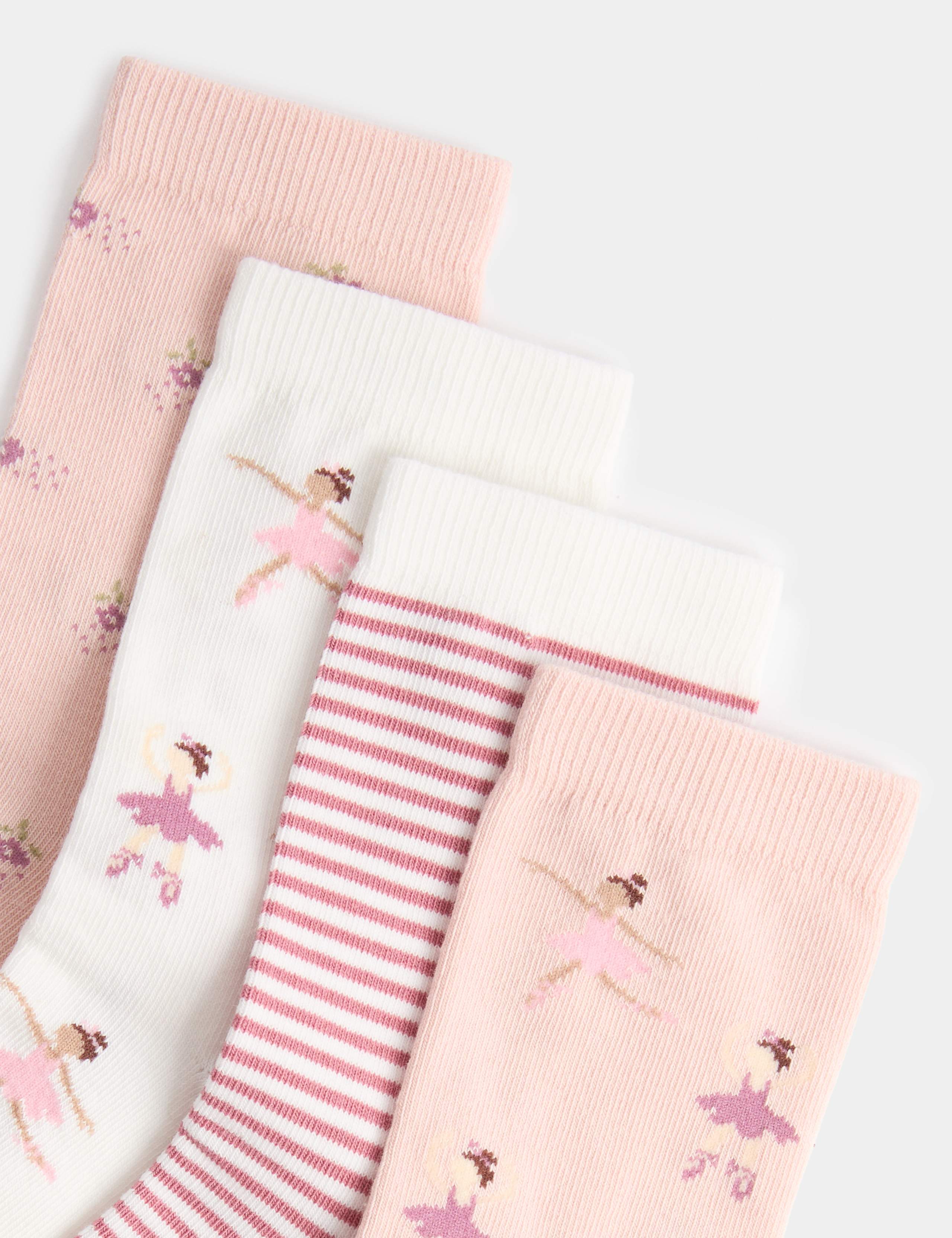4 Pack Cotton Rich Ballerina Socks 2 of 2