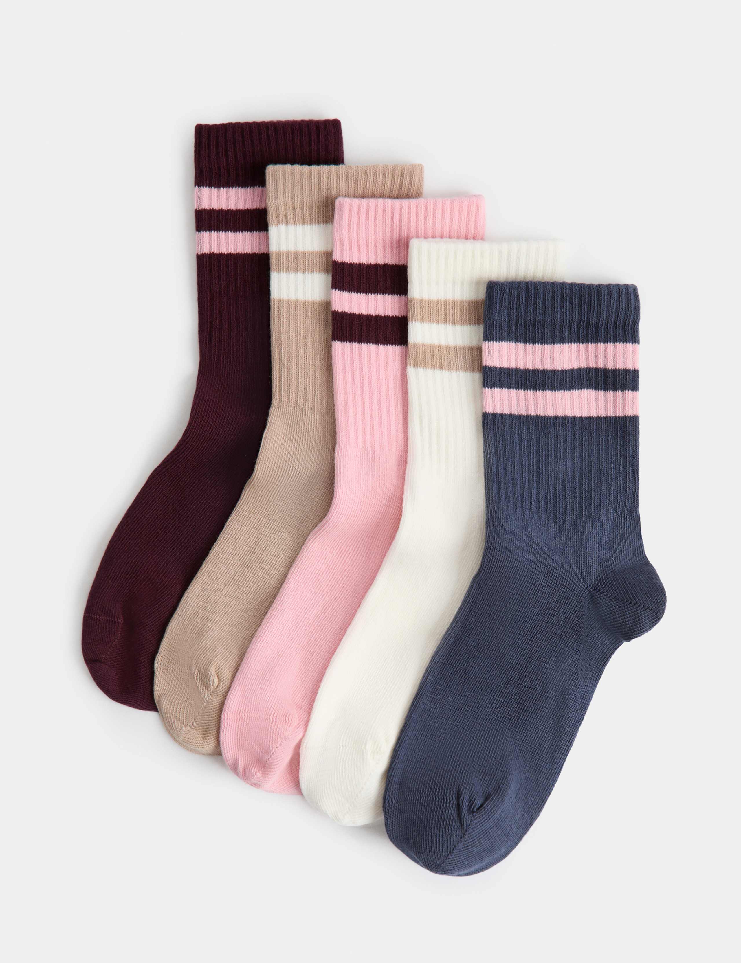 5 Pack Cotton Rich Sports Socks (6 Small-7 Large) 1 of 1