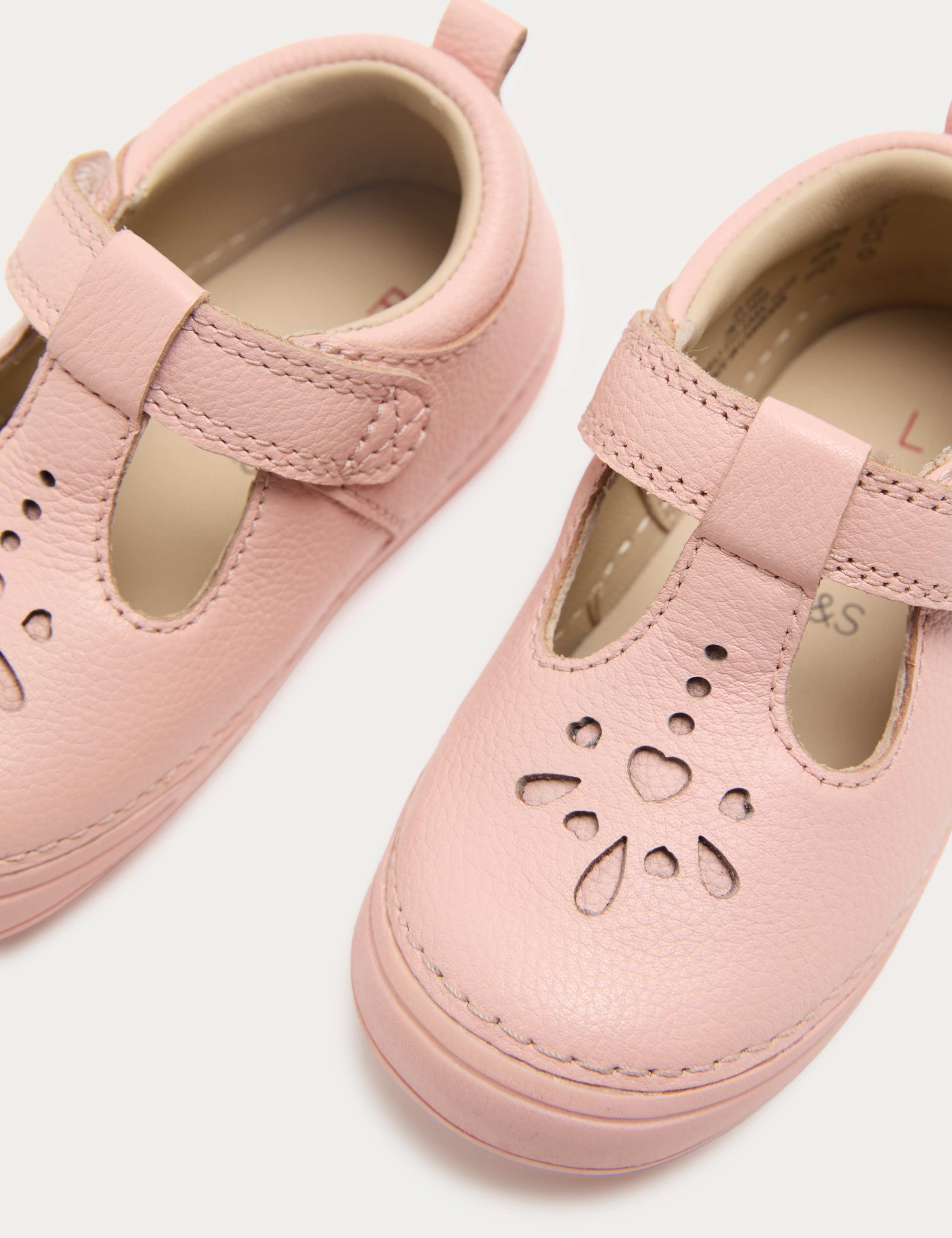 First Walker Leather Heart T Bar Shoes (2 Small - 5 Small) 3 of 3