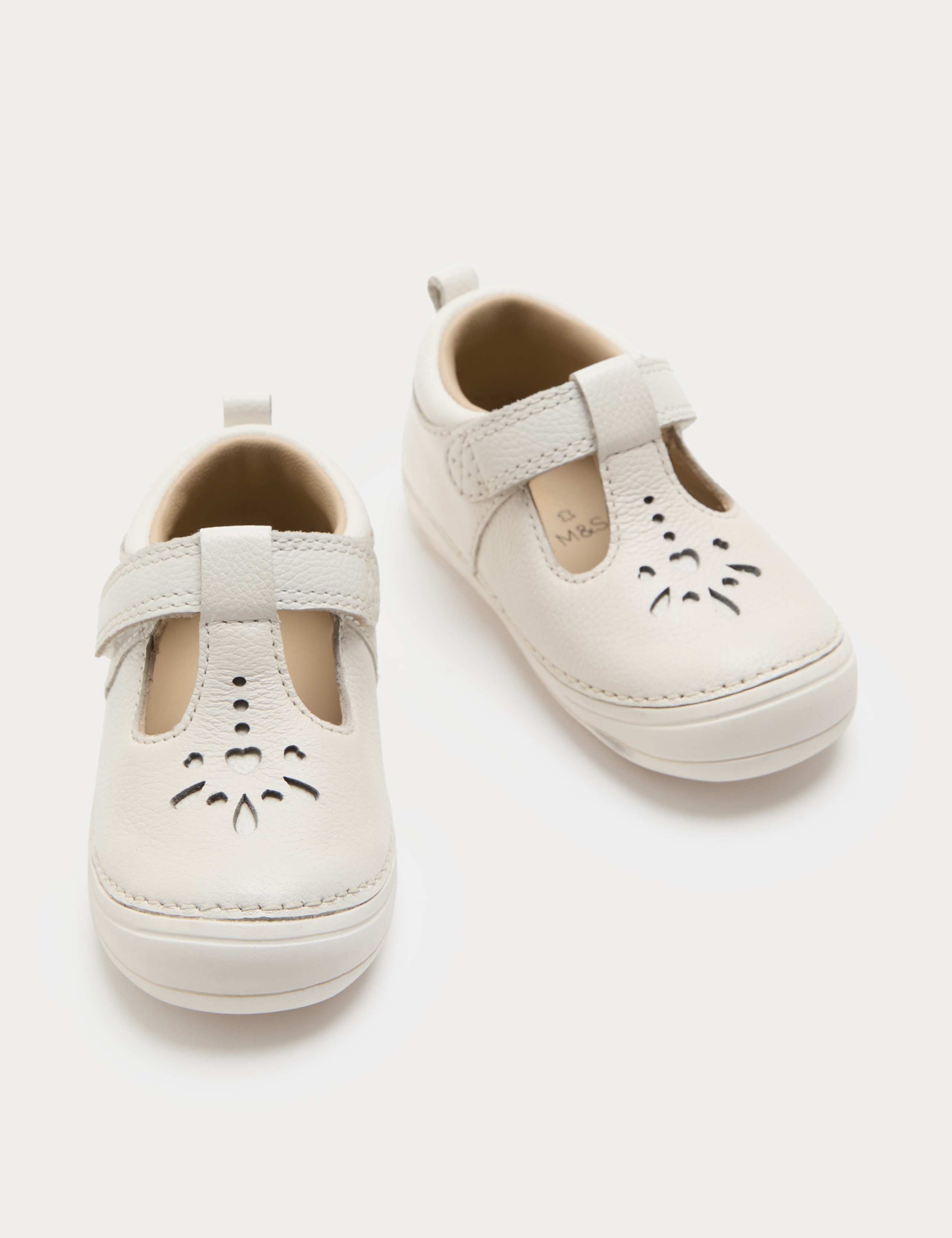 Kids' First Walker Leather Heart T Bar Shoes (2 Small - 5 Small) 2 of 3