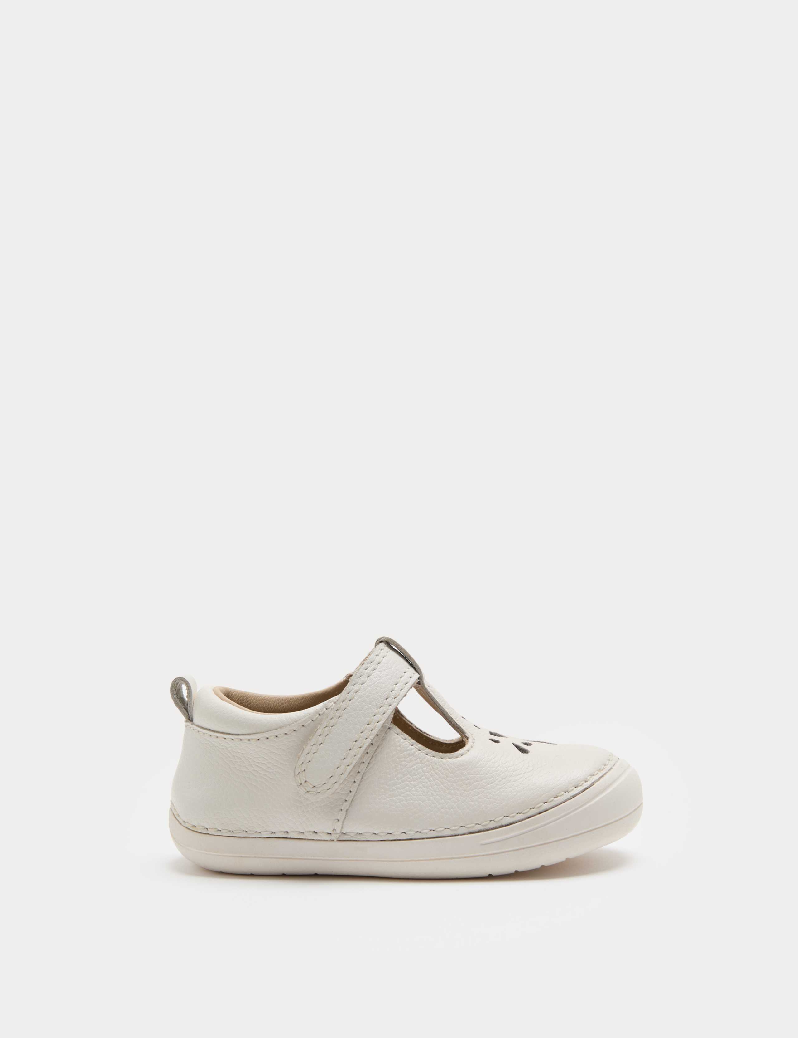 Kids' First Walker Leather Heart T Bar Shoes (2 Small - 5 Small) 1 of 3