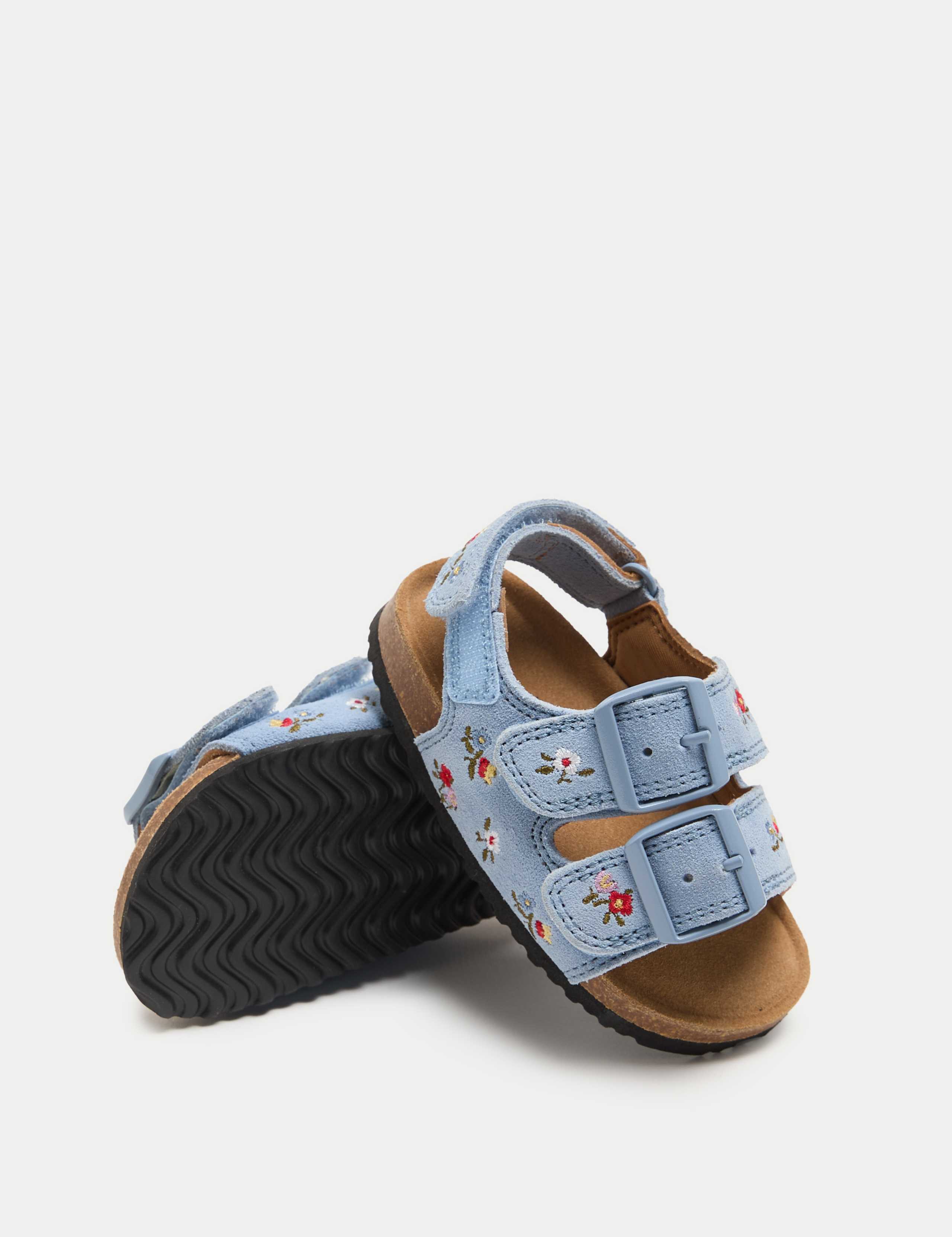 Kids' Mini Me Suede Footbed Sandals (3 Small - 4 Small) 1 of 3