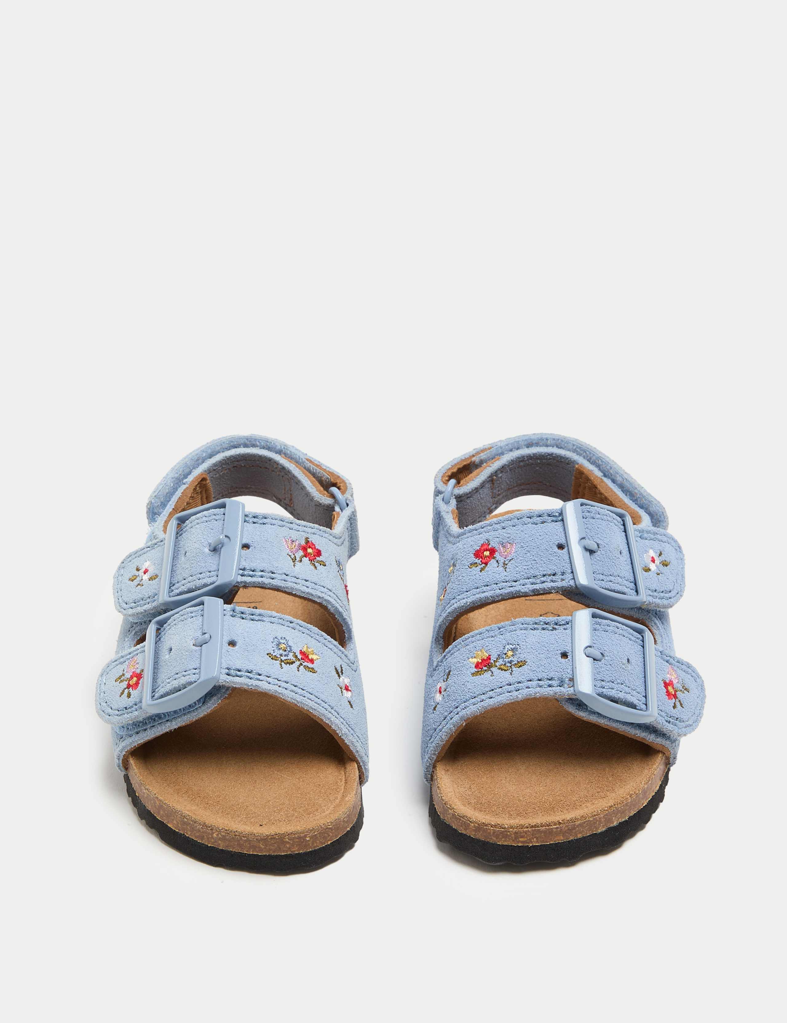 Kids' Mini Me Suede Footbed Sandals (3 Small - 4 Small) 3 of 3