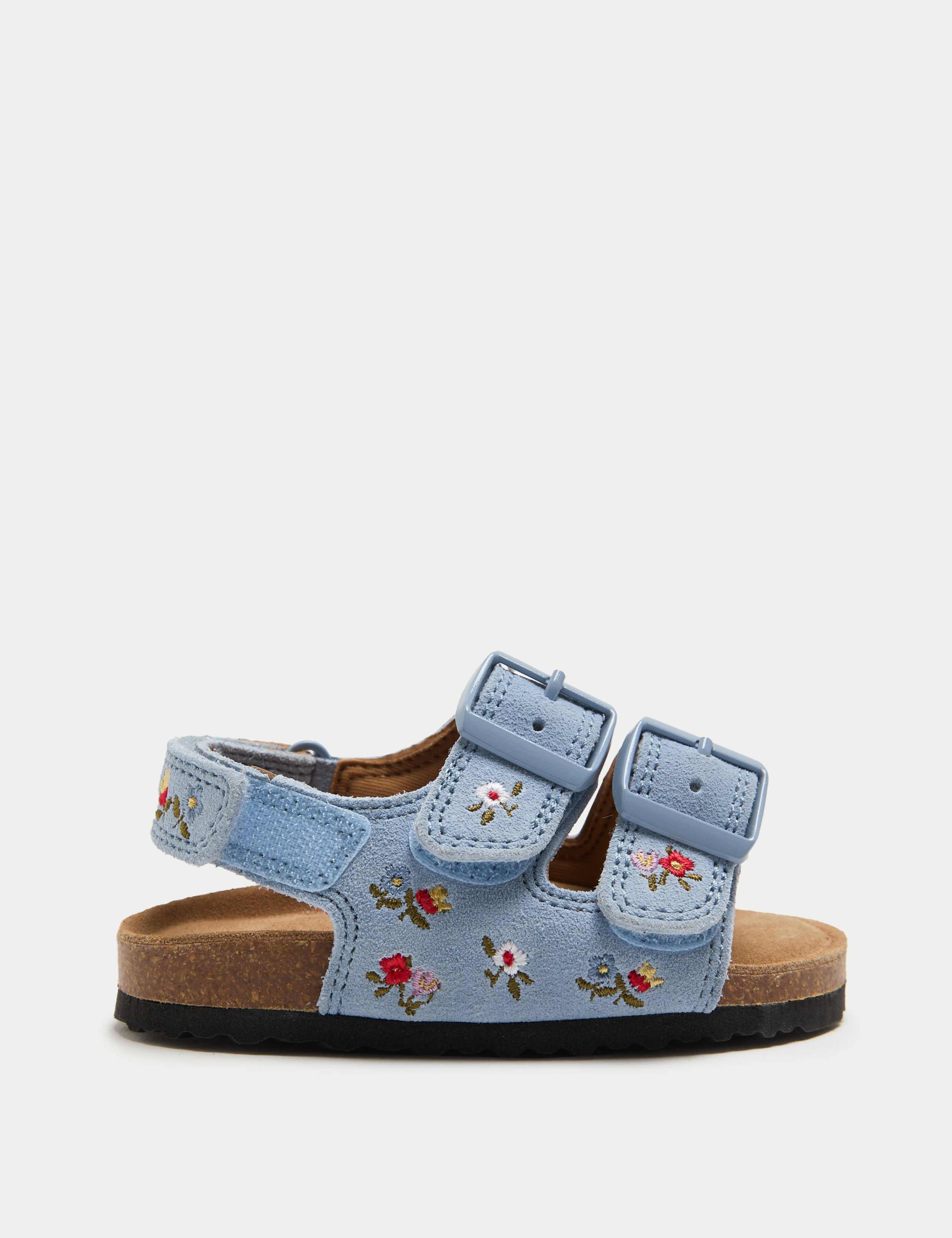 Kids' Mini Me Suede Footbed Sandals (3 Small - 4 Small) 2 of 3