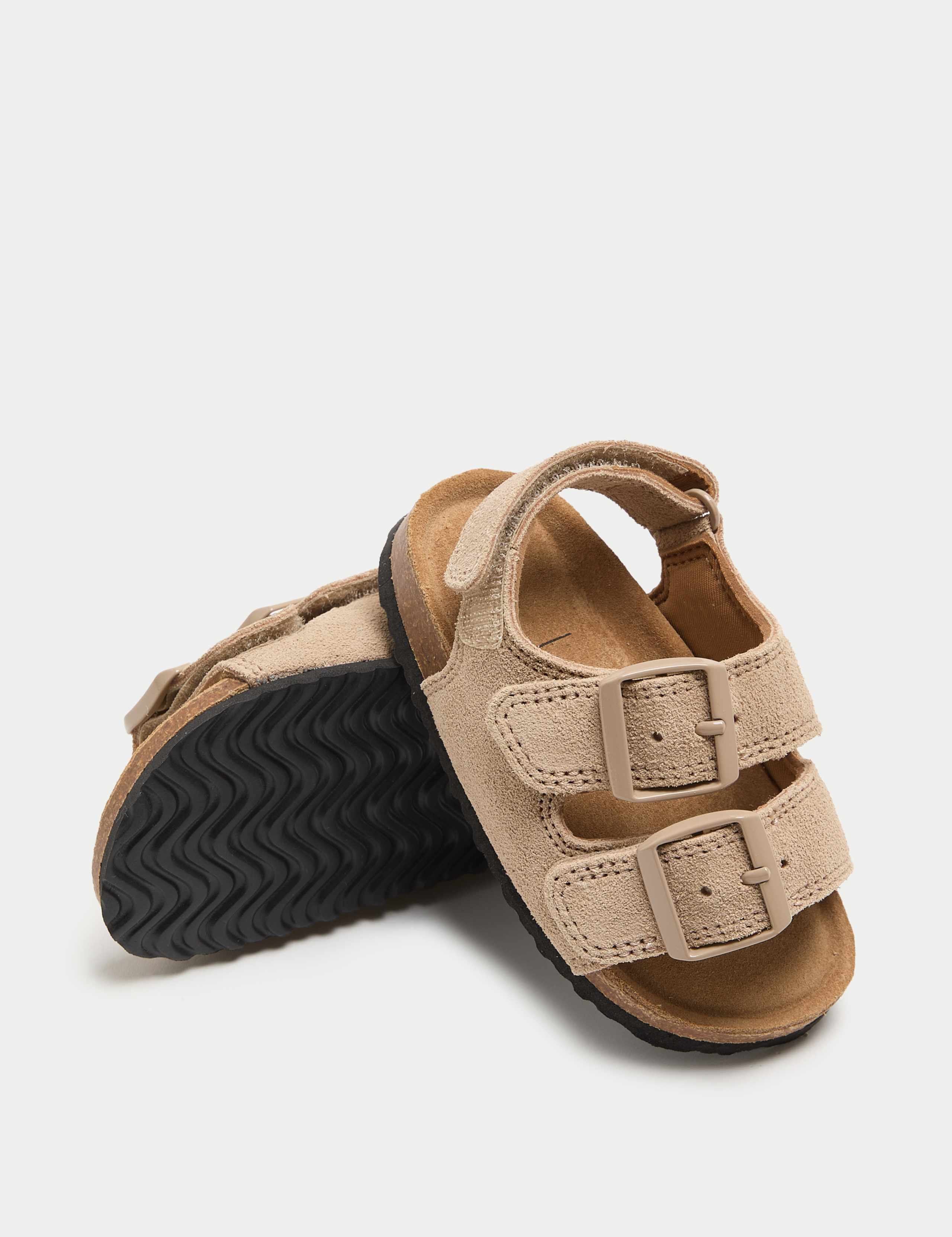 Kids' Mini Me Suede Footbed Sandals (3 Small - 4 Small) 1 of 3