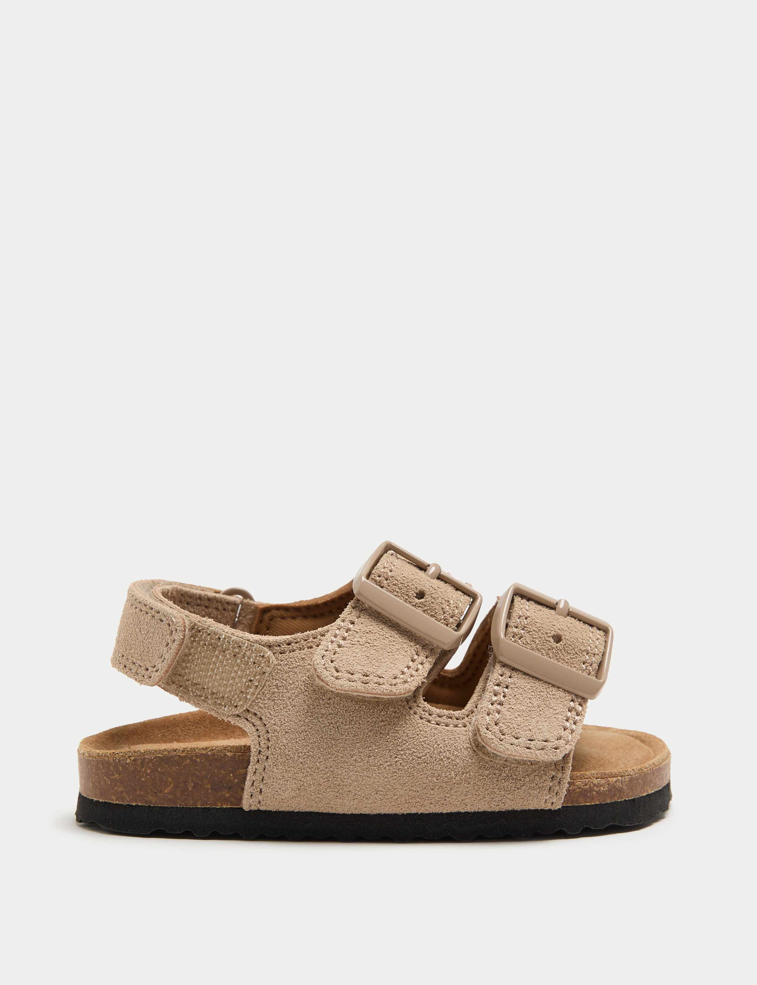 Kids' Mini Me Suede Footbed Sandals (3 Small - 4 Small) 2 of 3