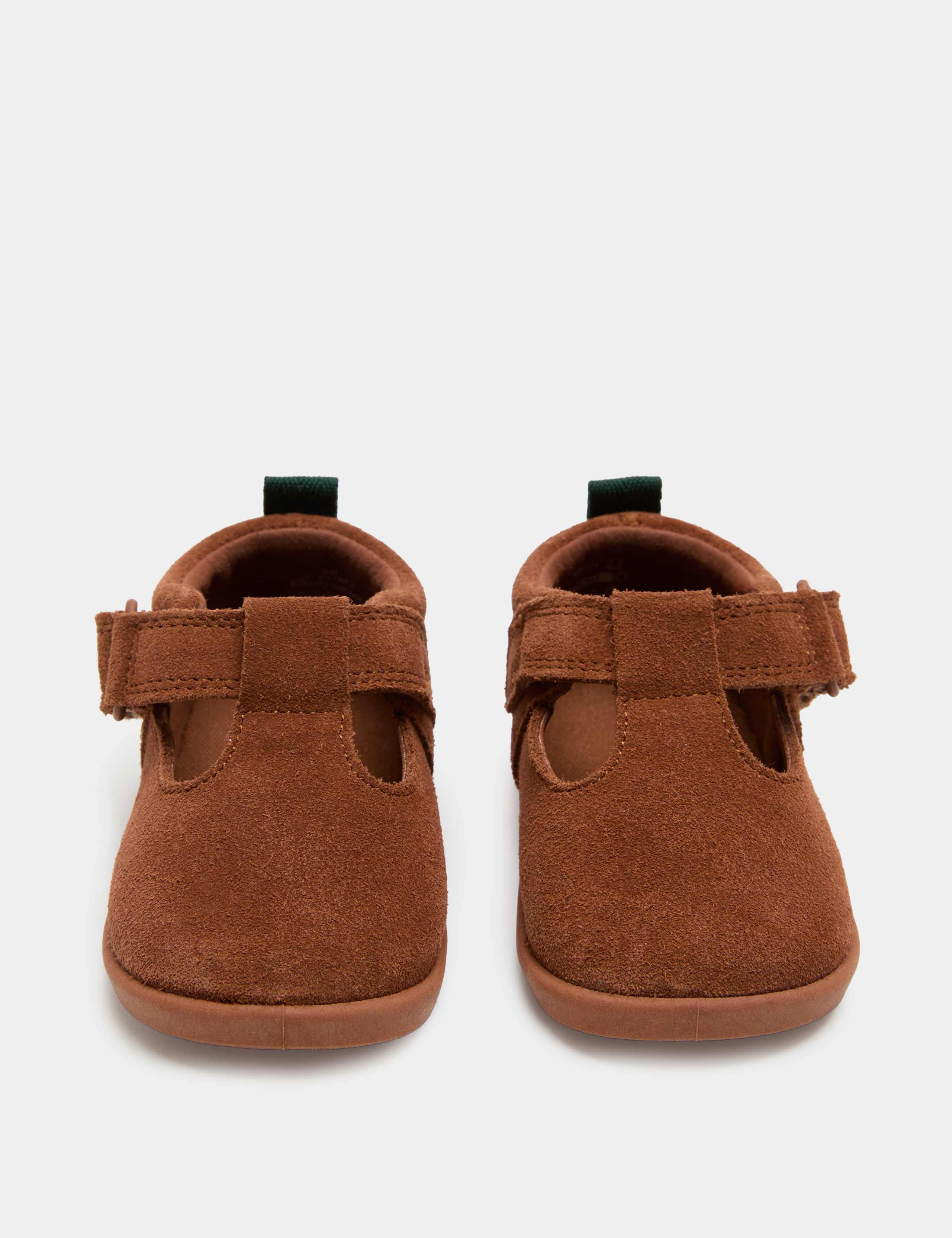 Baby Suede Riptape T Bar Barefoot (2 Small - 5 Small) 1 of 3