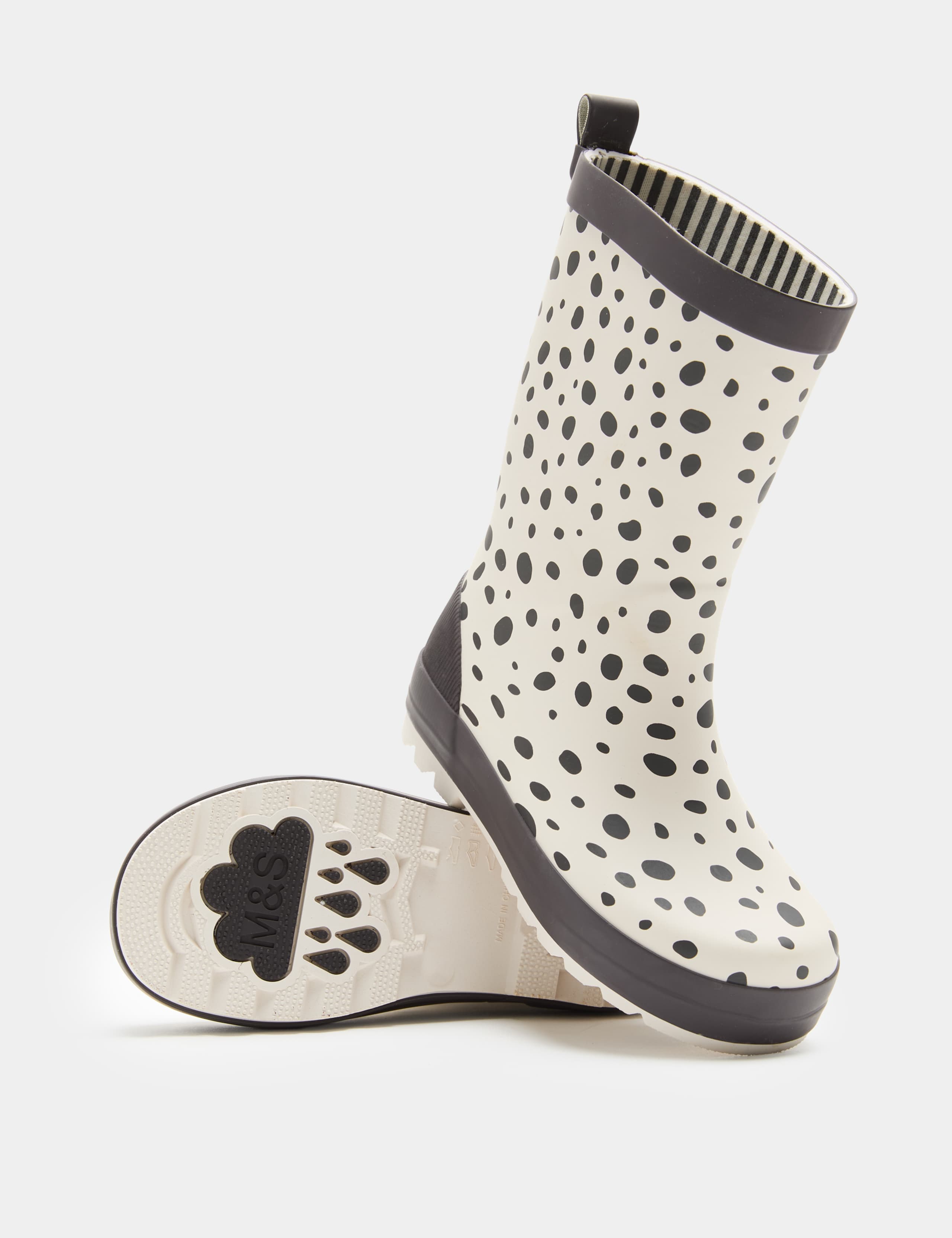Kids' Waterproof Dalmation Wellies (4 Small - 2 Large) 1 of 3