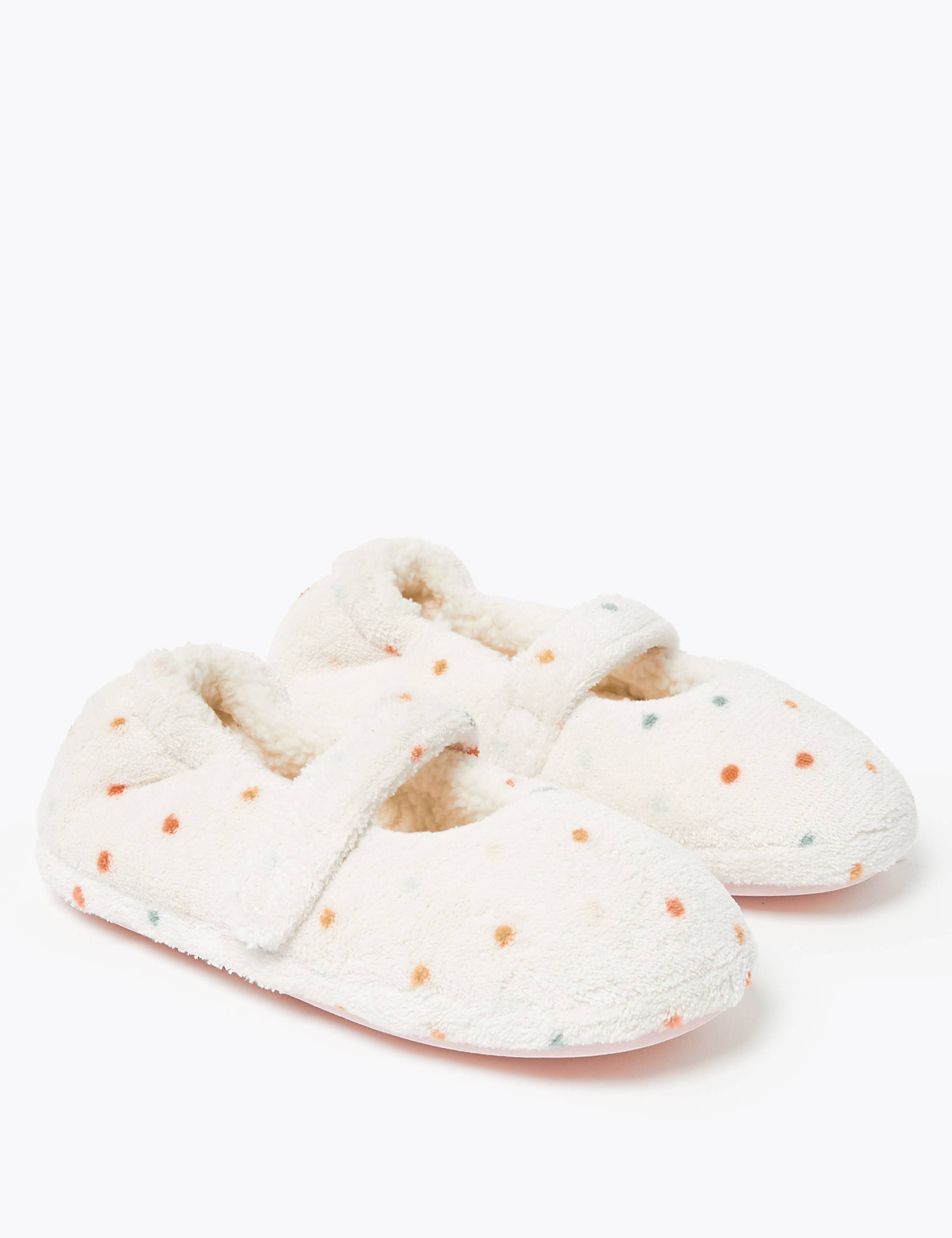 Kids’ Spotted Riptape Slippers (5 Small - 12 Small) 1 of 5