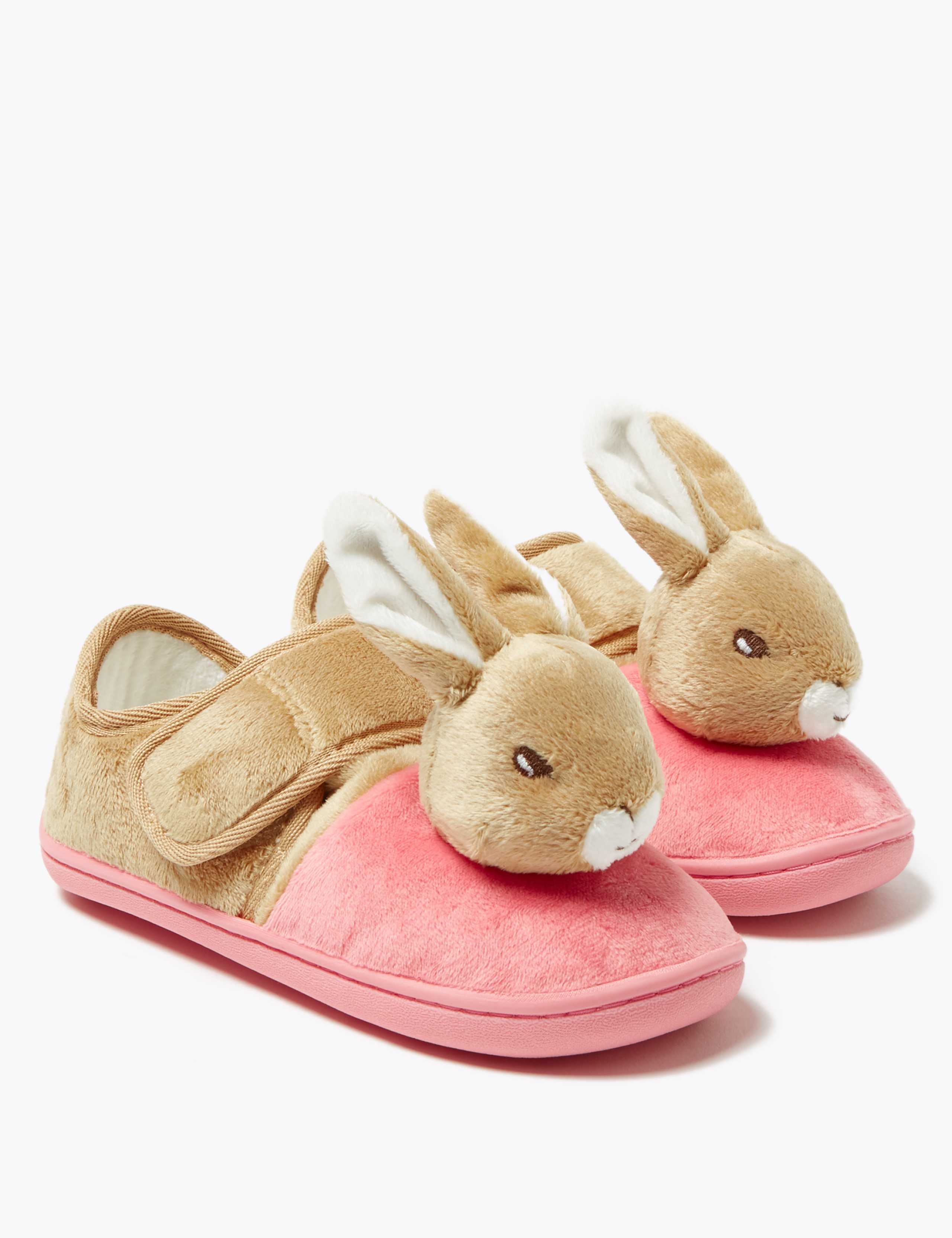 Kids’ Peter Rabbit™ Flopsy Riptape Slippers (5 Small - 12 Small) 1 of 5