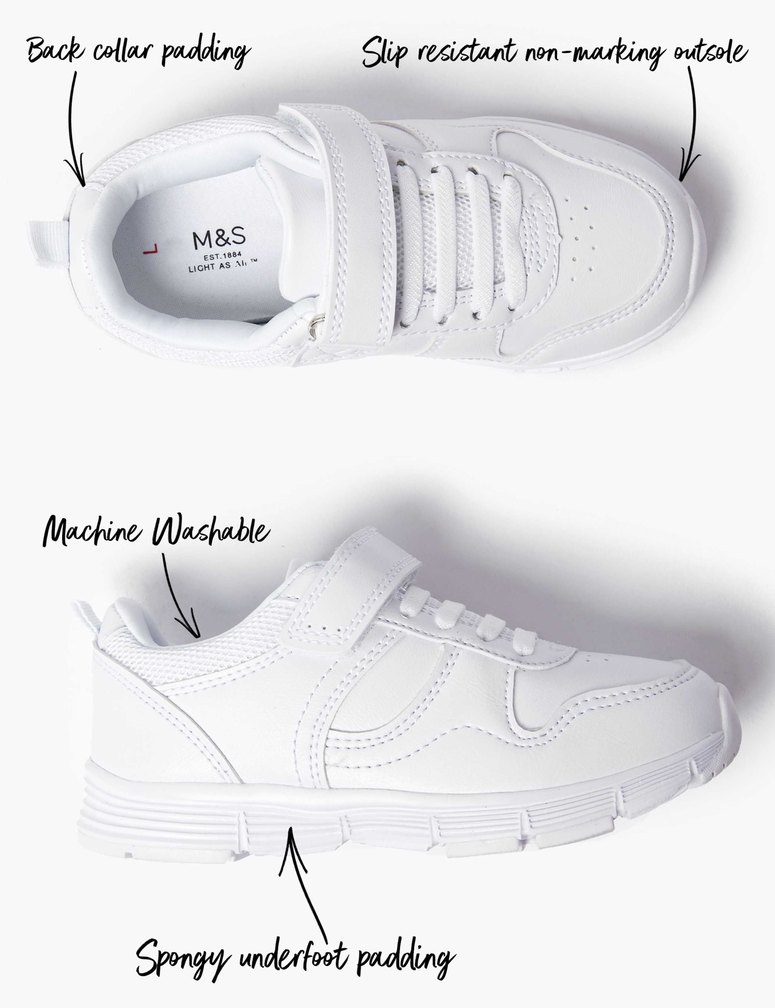 Kids Riptape Trainers (5 Small - 12 Small) 2 of 5