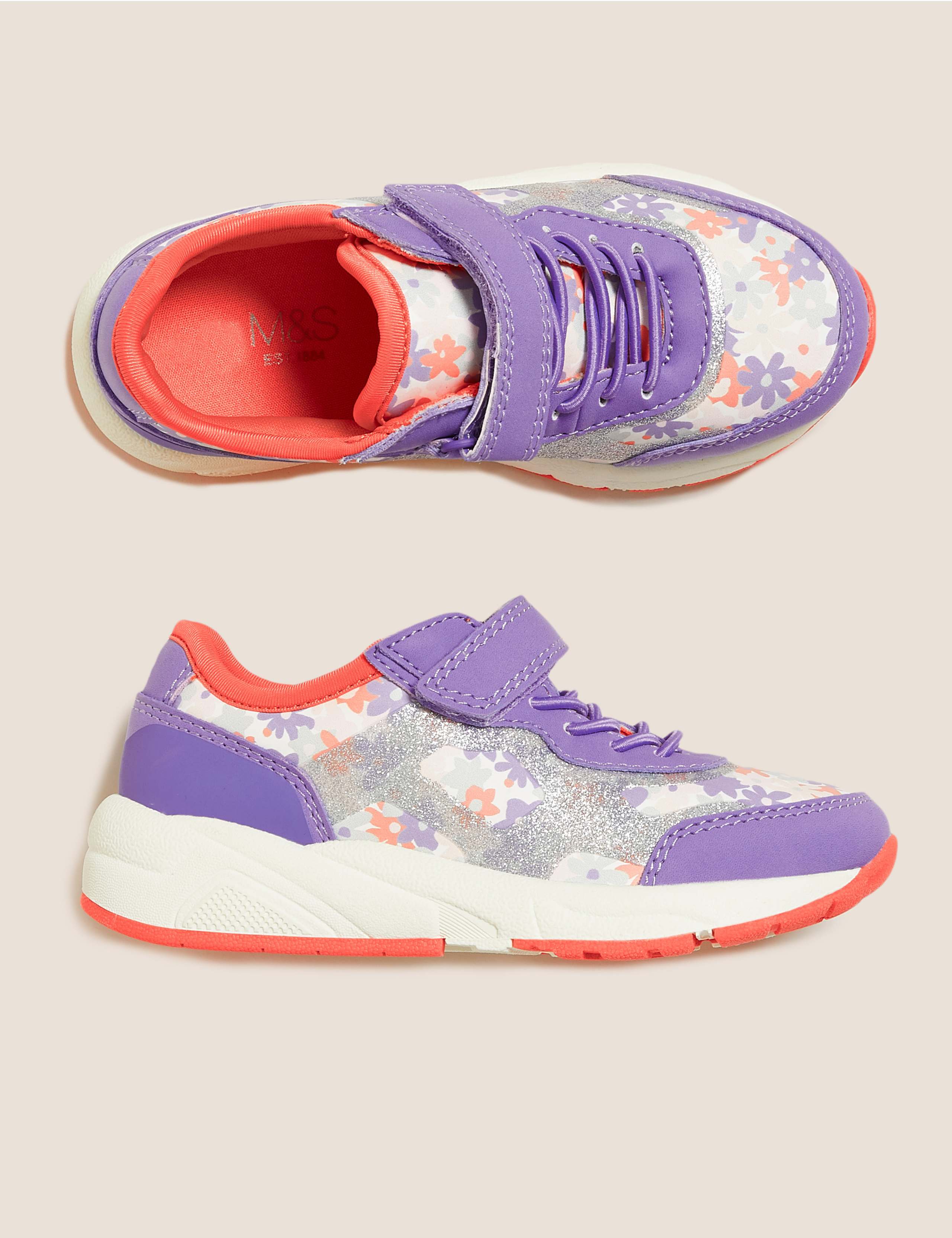 Kids' Glitter Chunky Trainers (5 Small - 12 Small) 2 of 5
