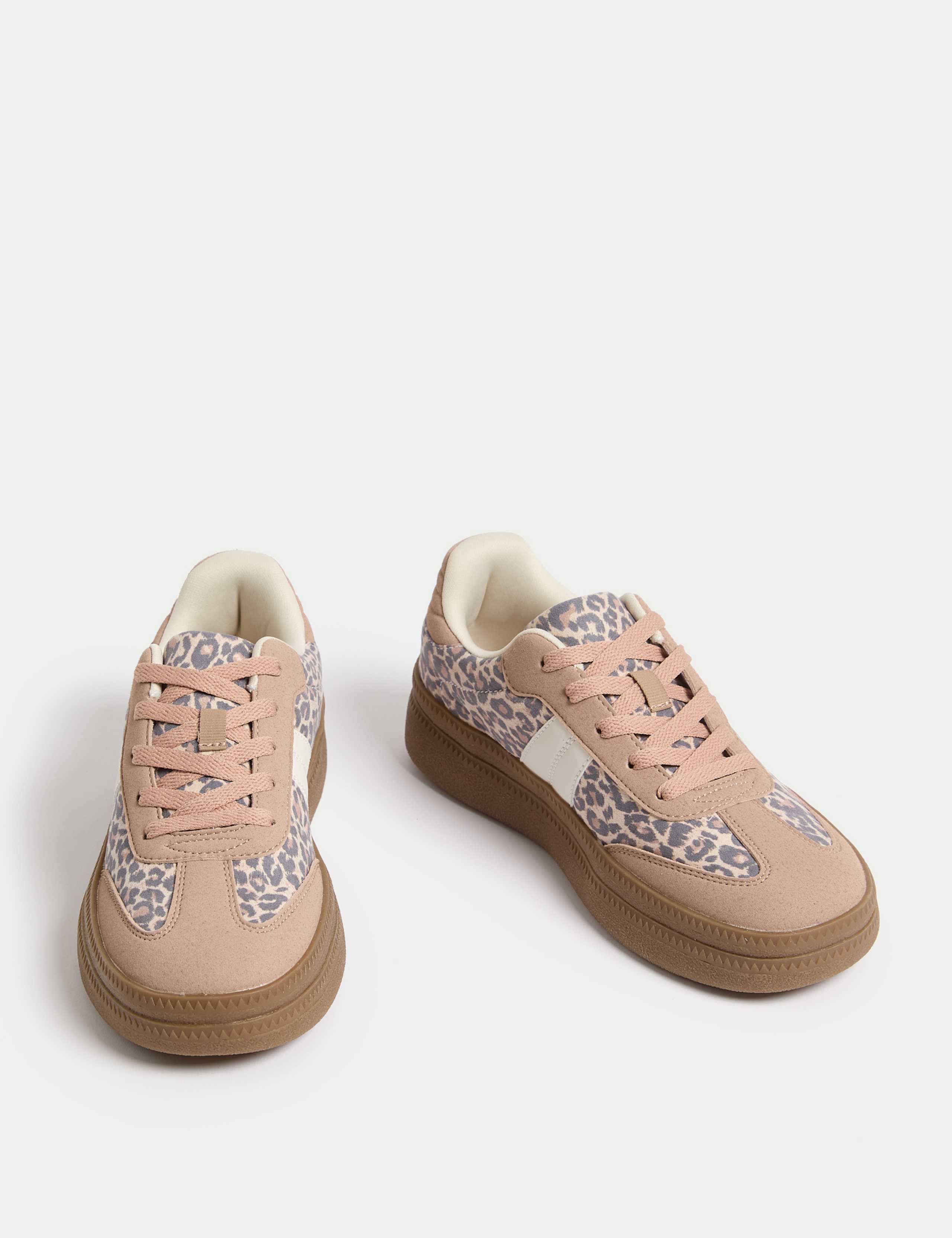 Kids' Flatform Animal Print Trainers (1 Large - 6 Large) 2 of 5