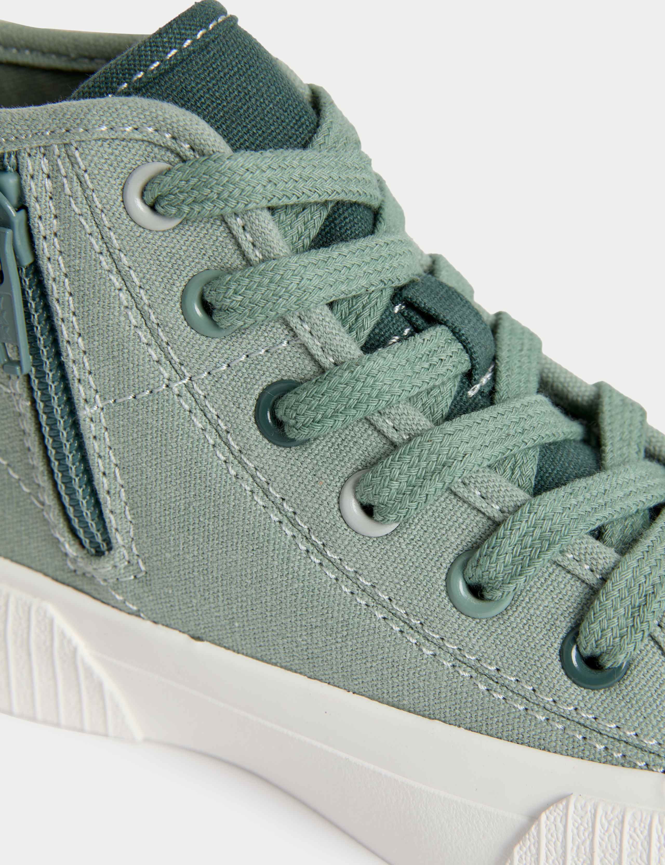 Kids' Canvas Freshfeet™ High Top Trainers (4 Small - 7 Large) 3 of 4