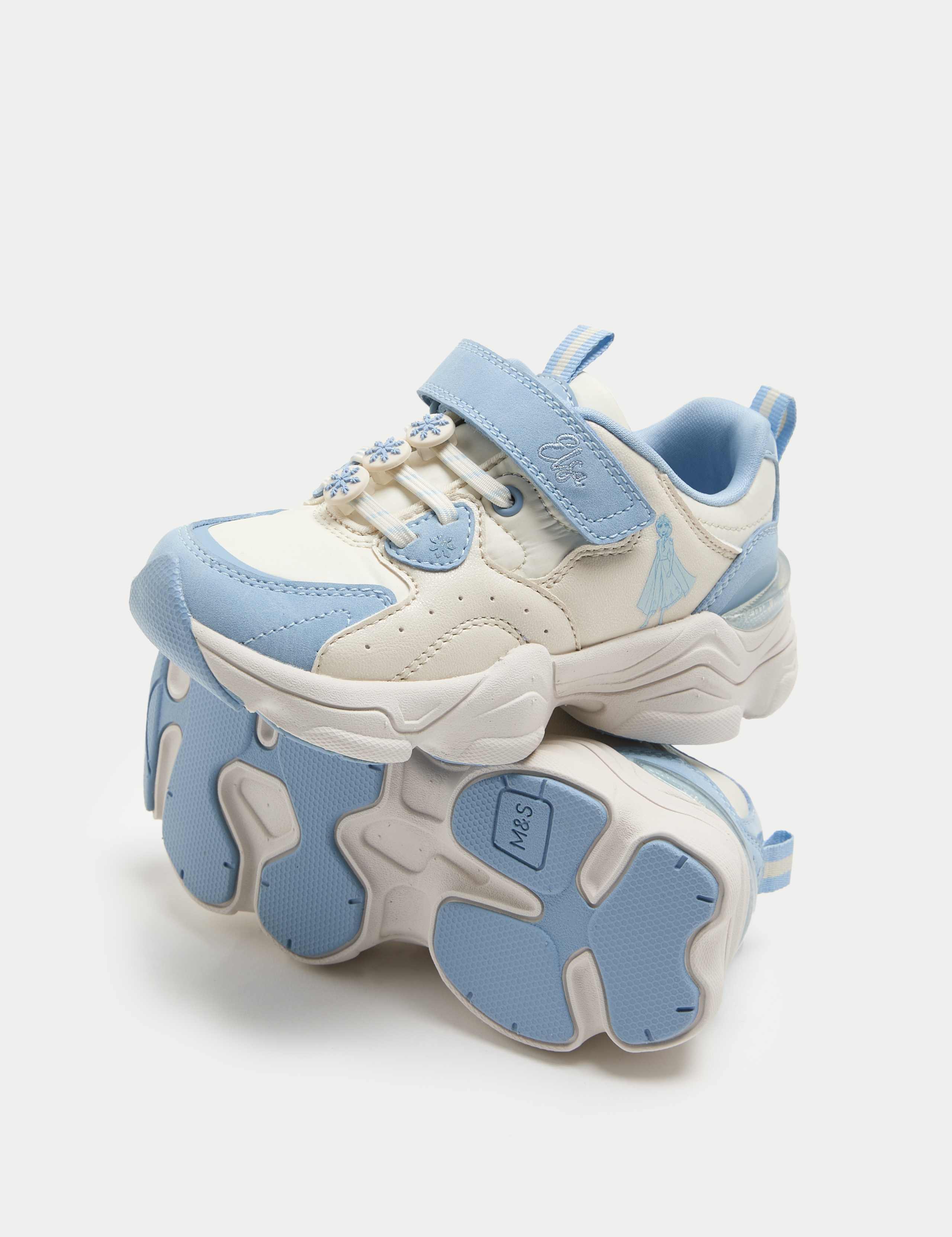 Suede Disney Frozen™ Riptape Trainers (4 Small - 13 Small) 1 of 3
