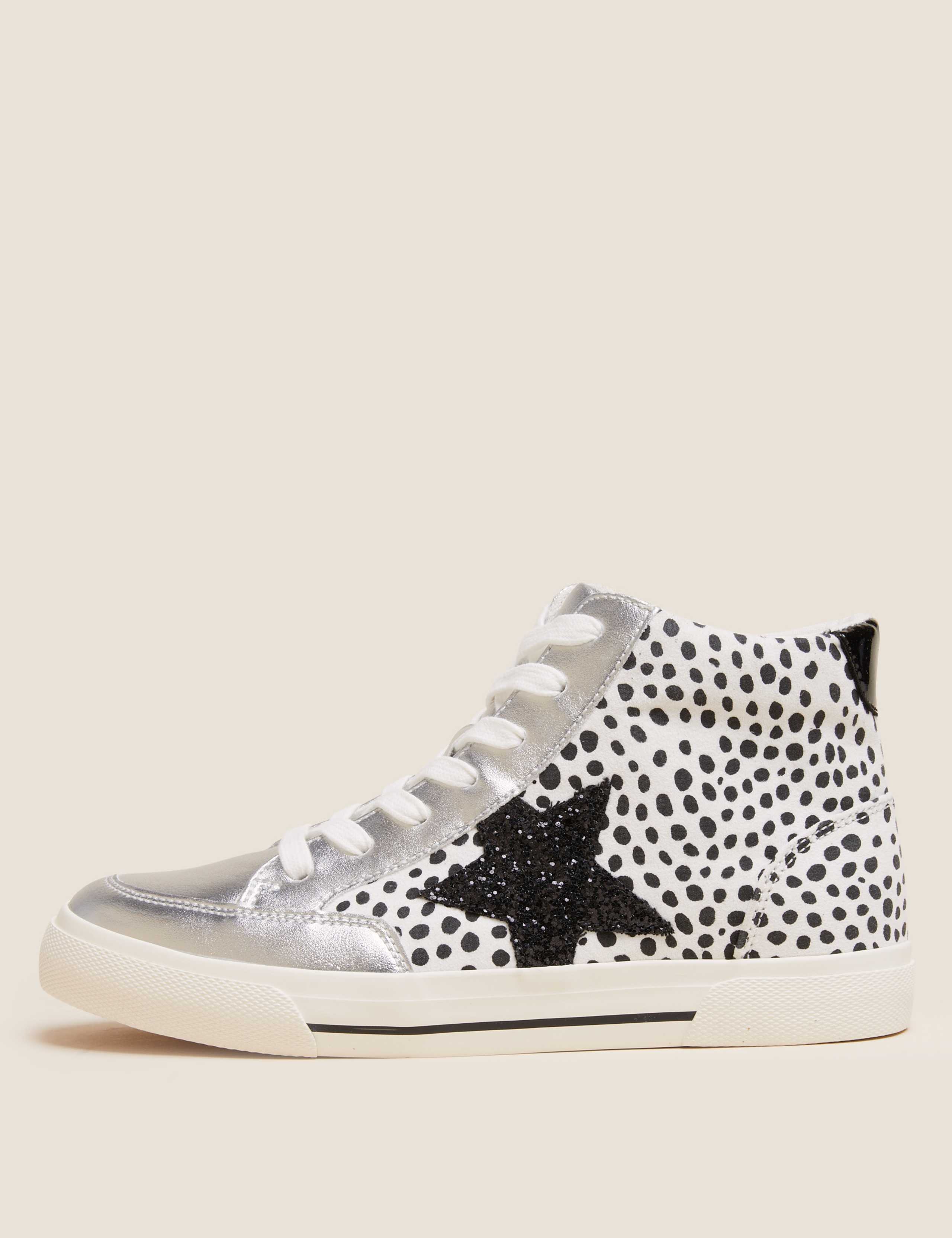 Kids' Freshfeet Animal Print Hi Top Trainers (13 Small - 6 Large) 5 of 5