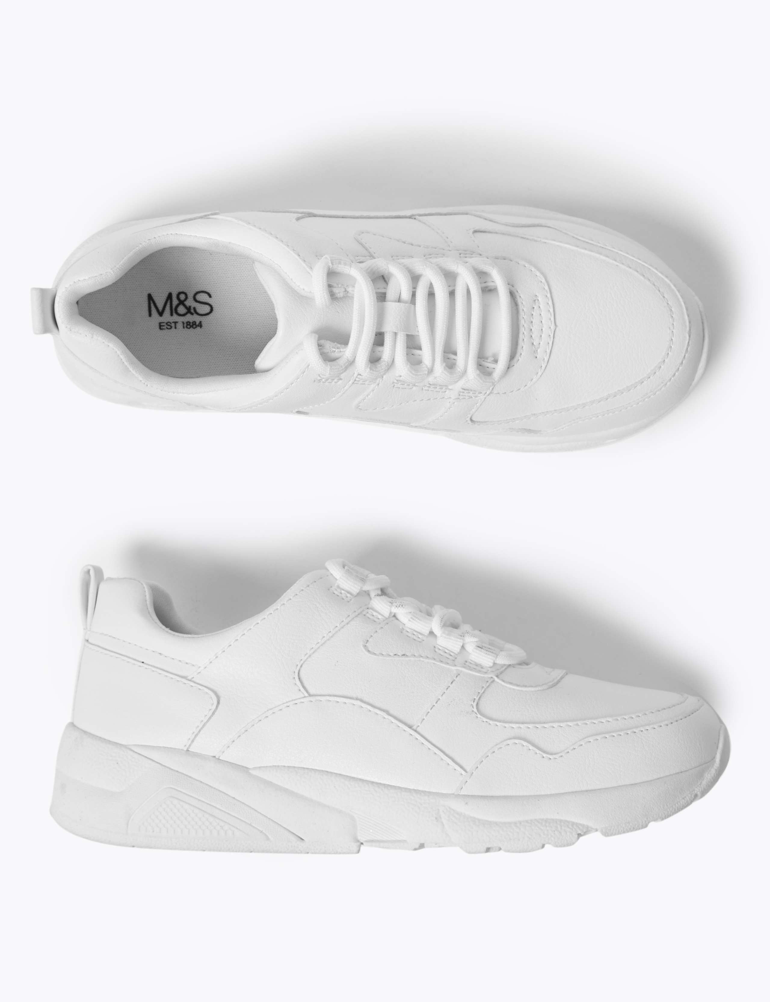 Kids' Freshfeet™ Lace Up Trainers (13 Small - 7 Large) 2 of 5
