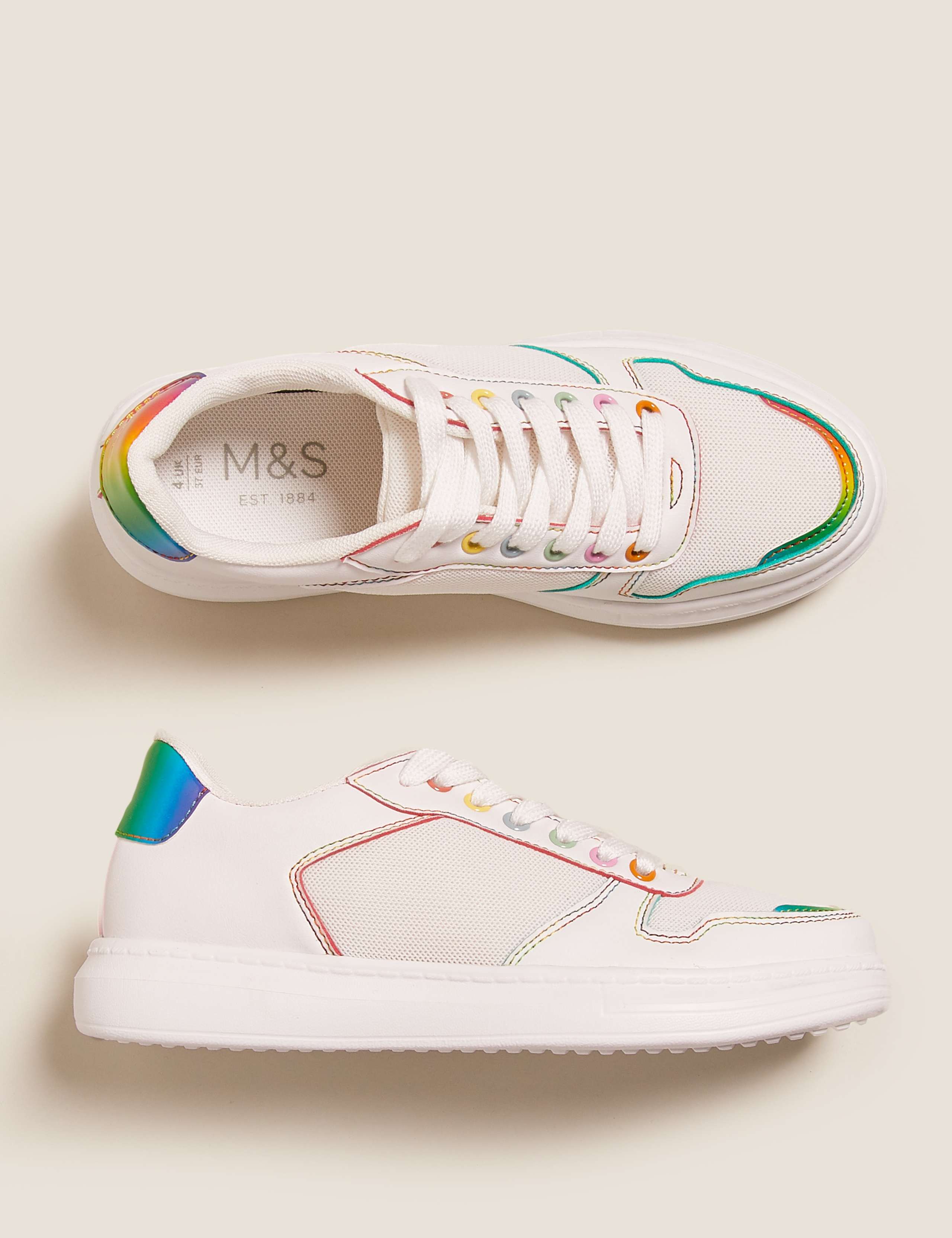 Kids' Freshfeet™ Rainbow Trainers (13 Small - 6 Large) 2 of 5