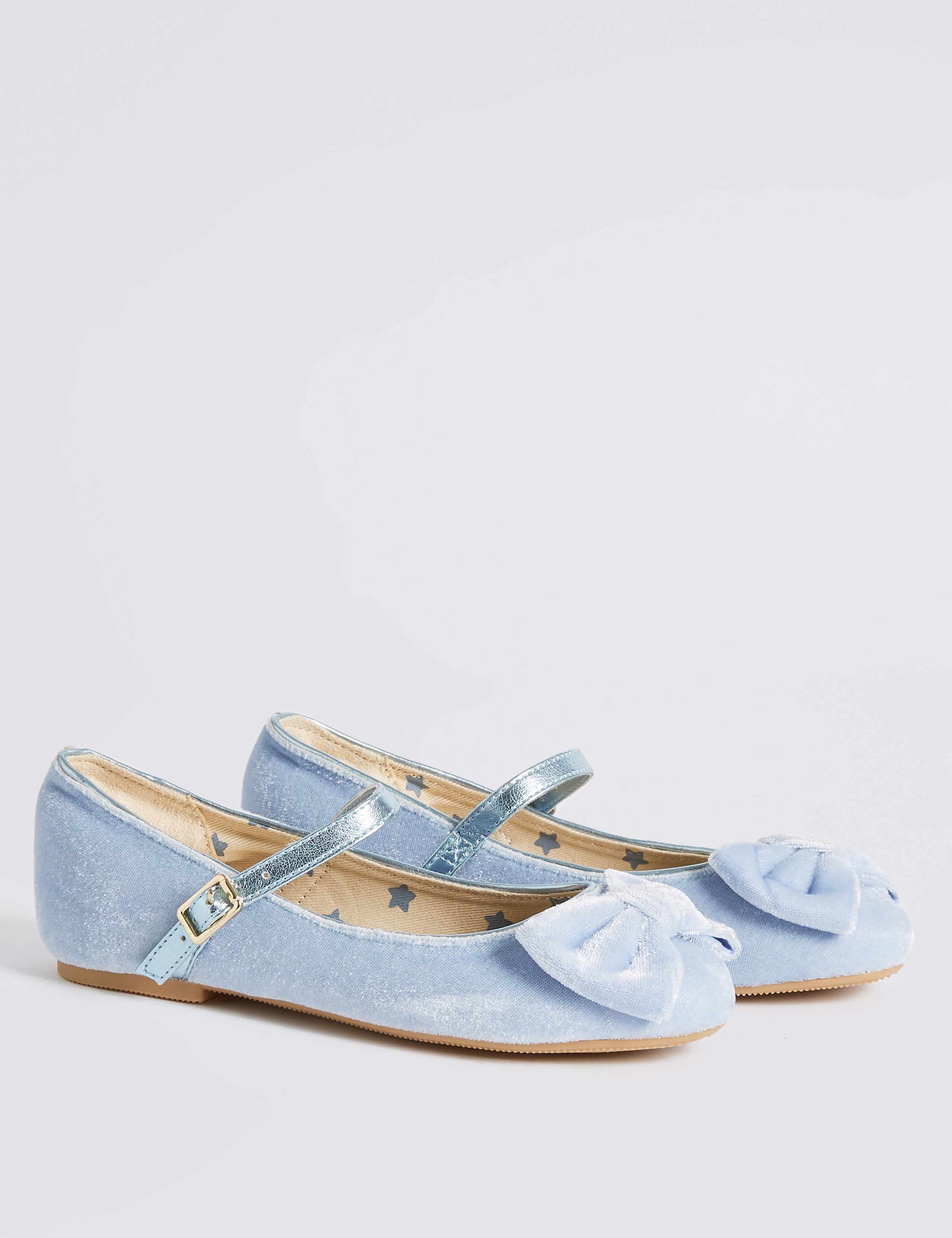 Kids’ Velvet Bow Ballerina Shoes 1 of 5