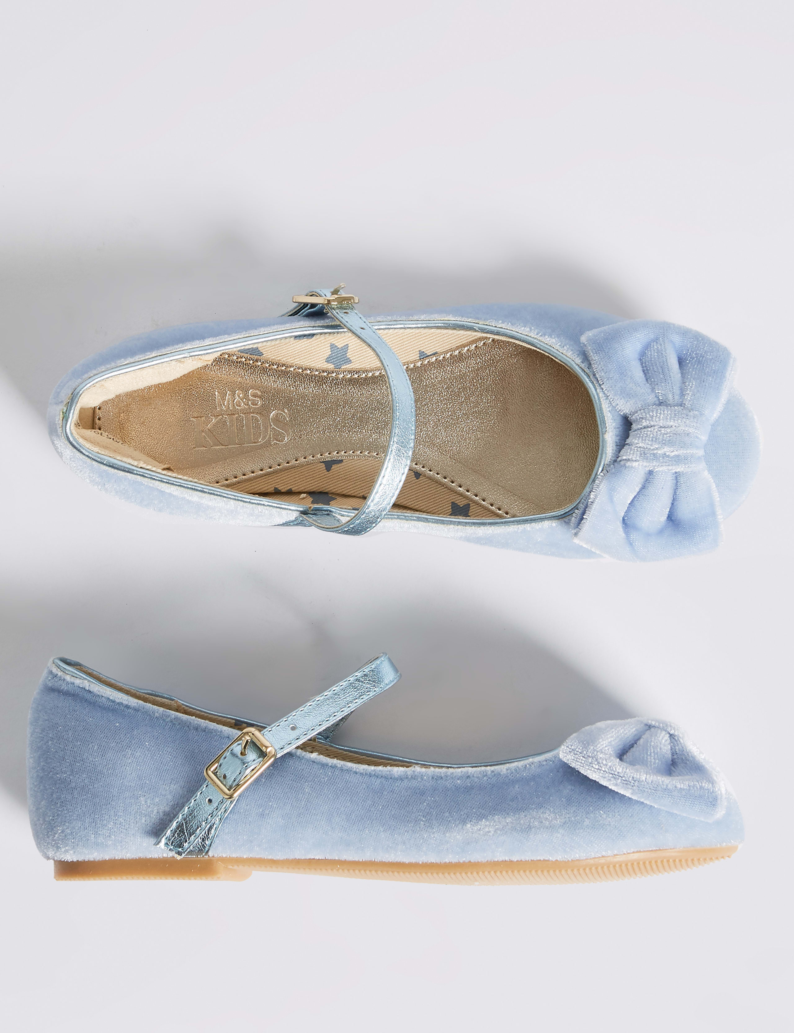 Kids’ Velvet Bow Ballerina Shoes 2 of 5
