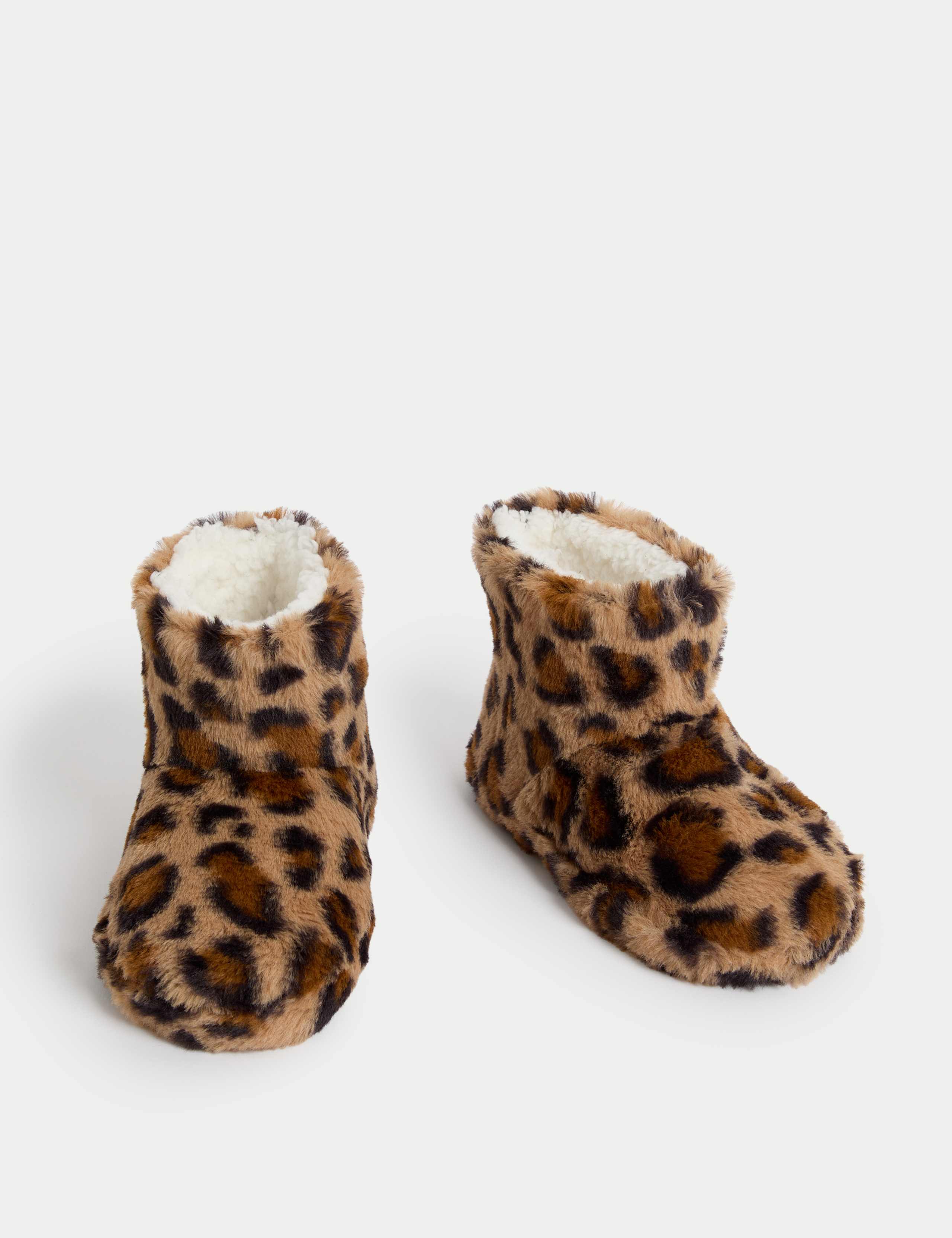 Kids' Leopard Print Slipper Boots (4 Small - 6 Large) 2 of 4