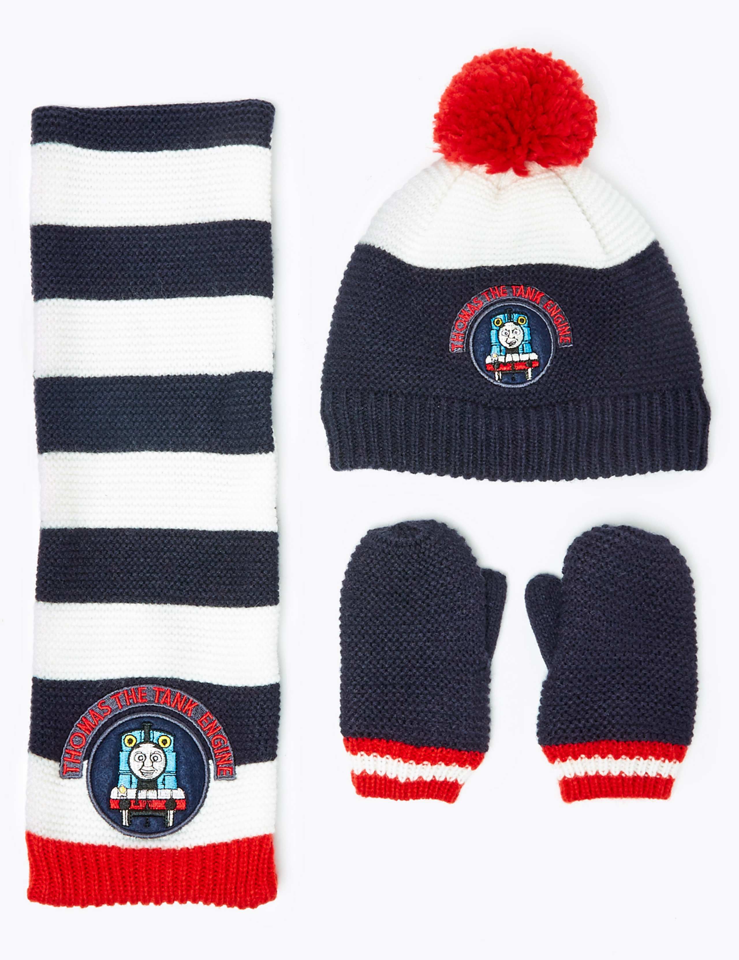 Kids' Thomas & Friends™ Hat, Scarf & Glove Set (6 Mths - 16 Yrs) 1 of 1