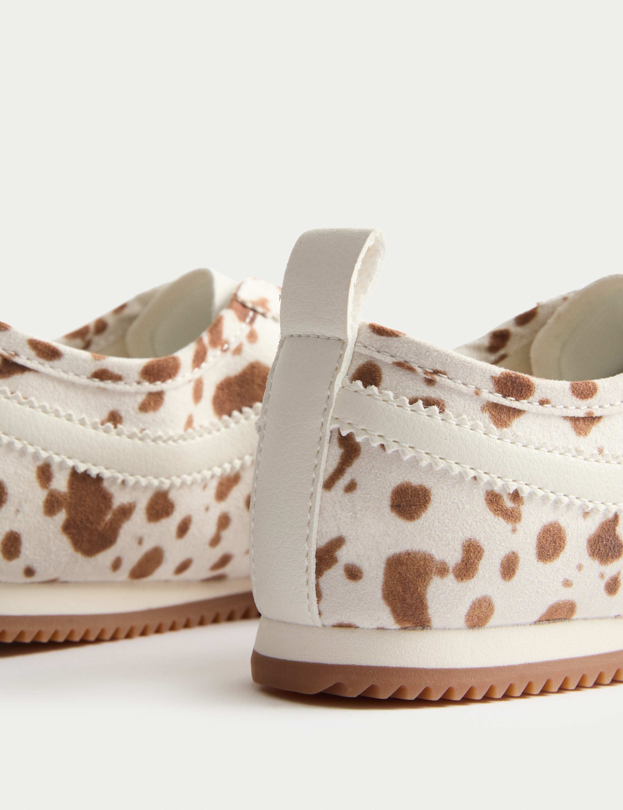 Kids' Cow Print Slim Sole Trainers (3 Large - 7 Large) 4 of 4