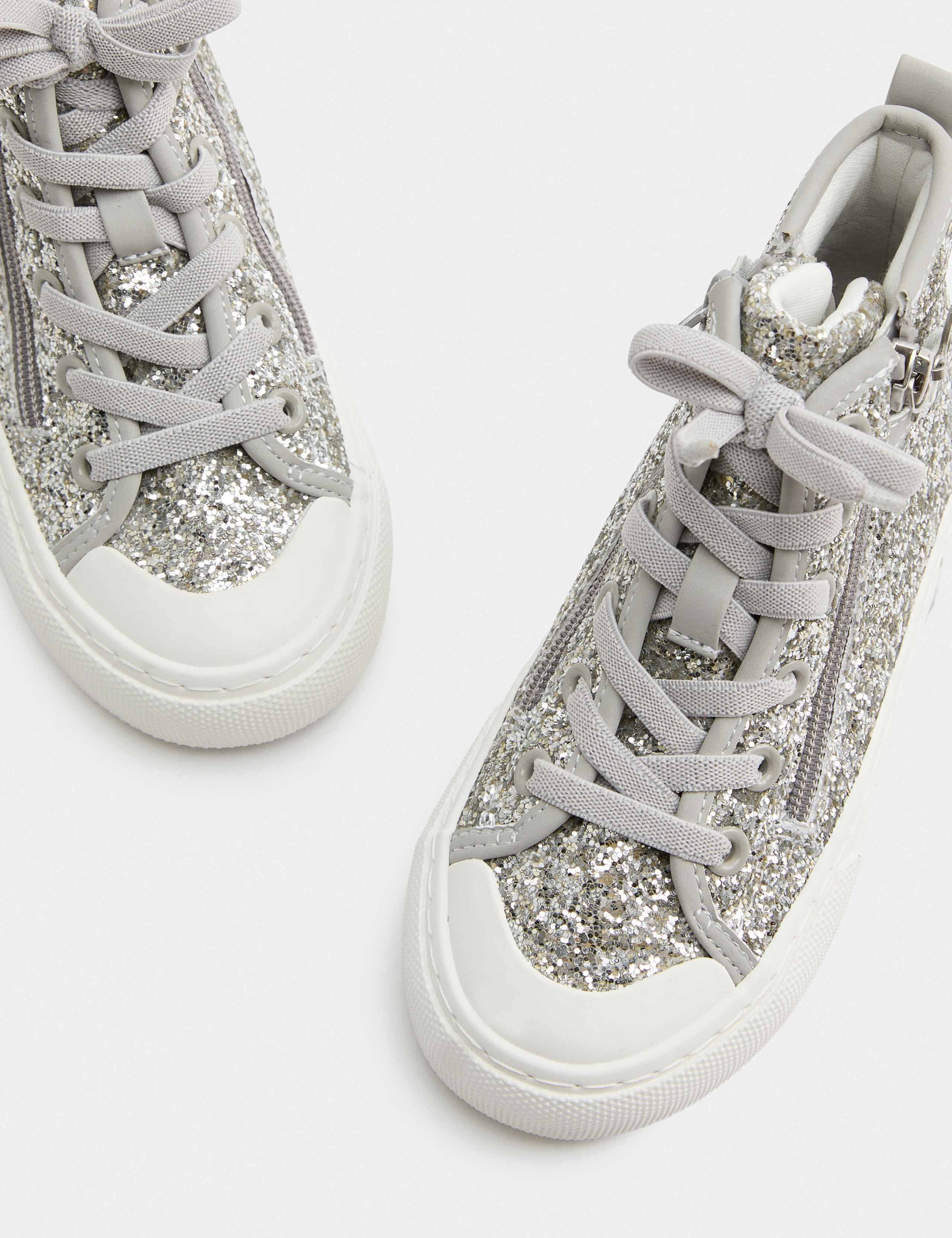 Kids' Glitter Charm High Tops (4 Small - 2 Large) 3 of 3
