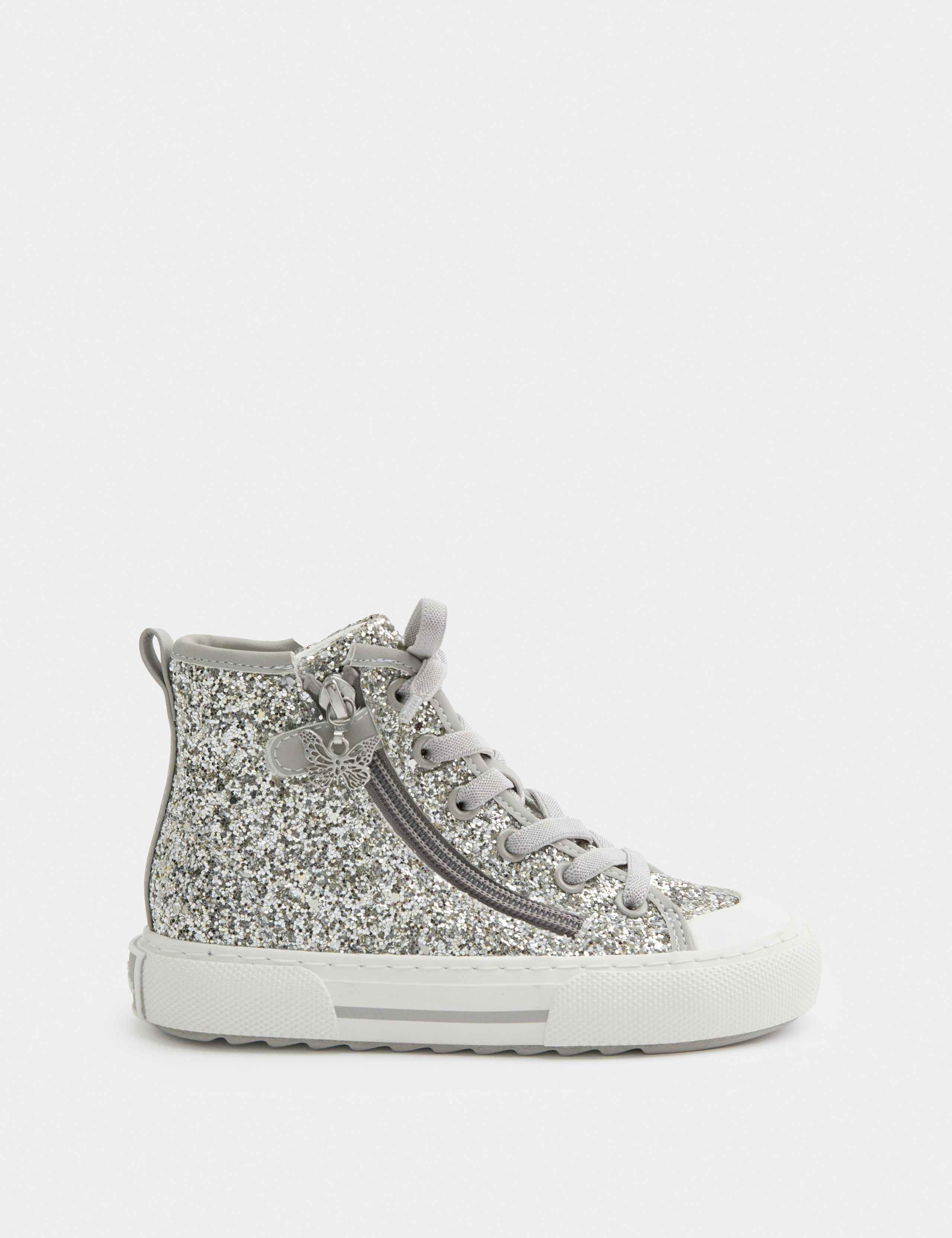 Kids' Glitter Charm High Tops (4 Small - 2 Large) 2 of 3