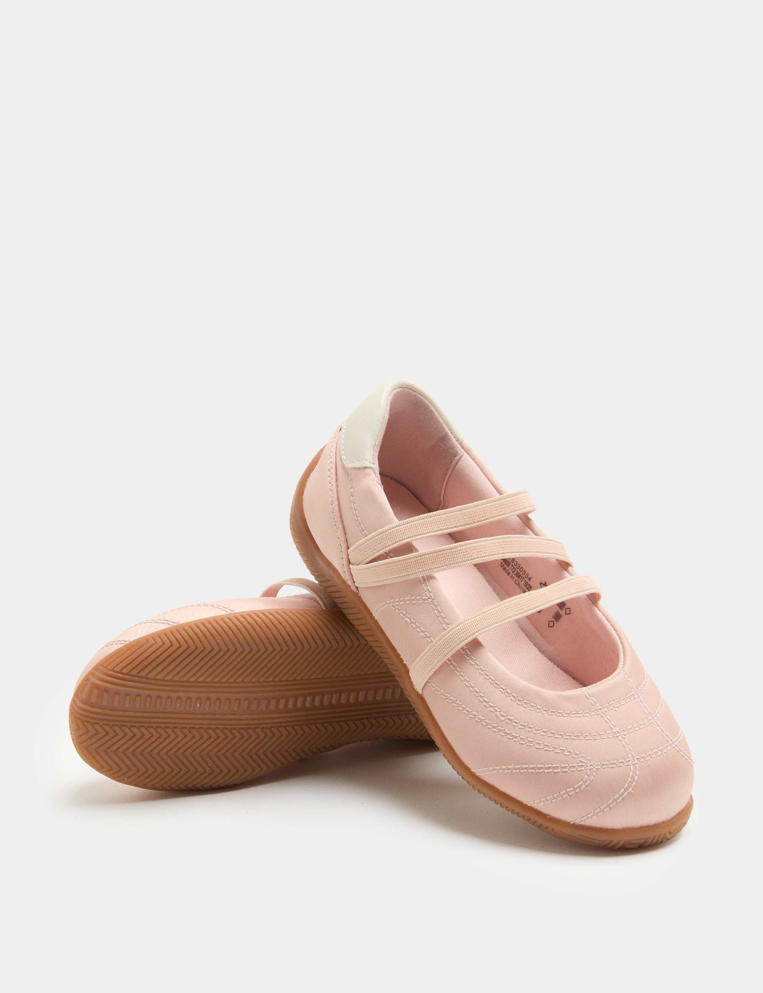 Kids' Satin Ballet Trainers (4 Small - 2 Large) 1 of 3