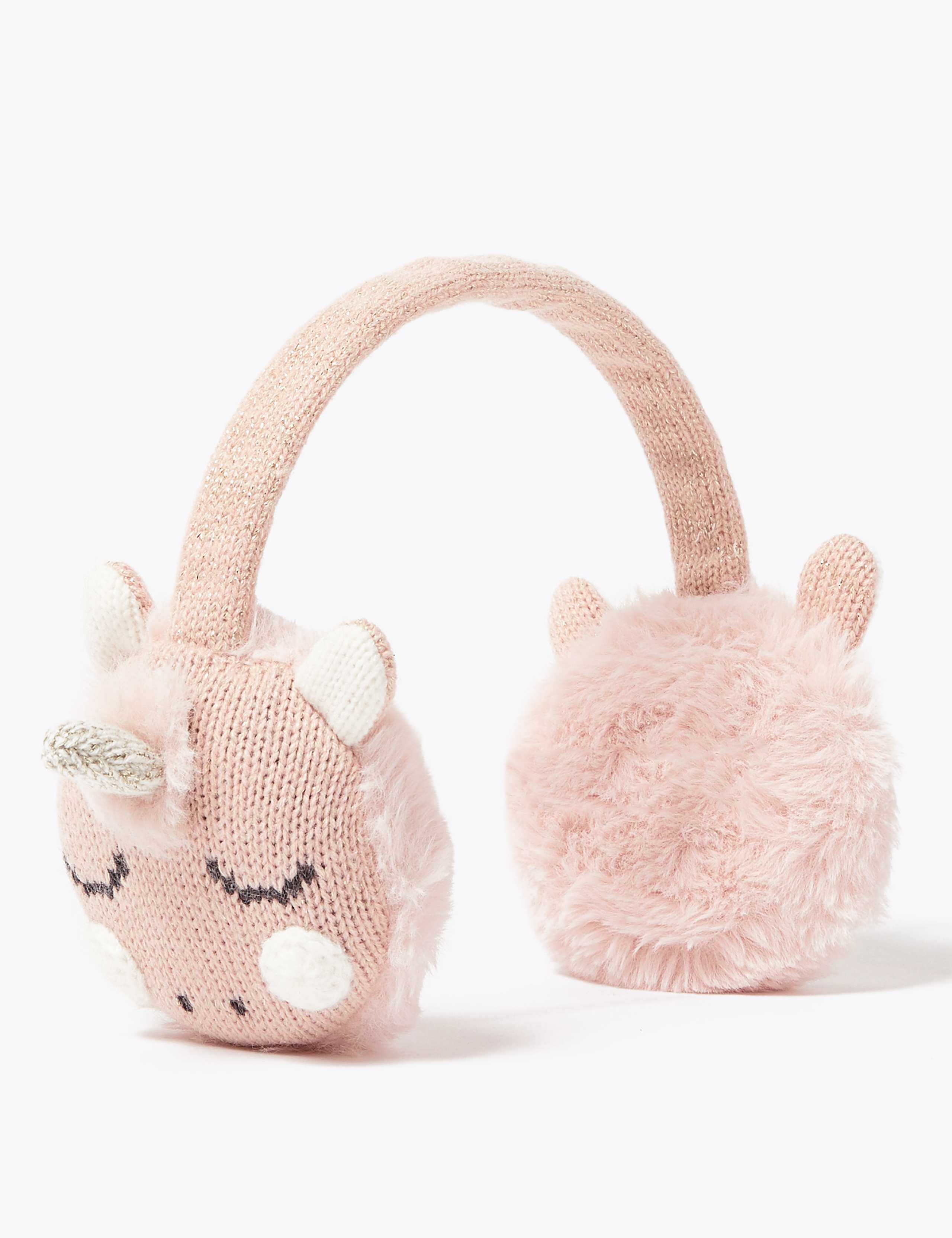 Kids' Faux Fur Unicorn Ear Muffs 1 of 2