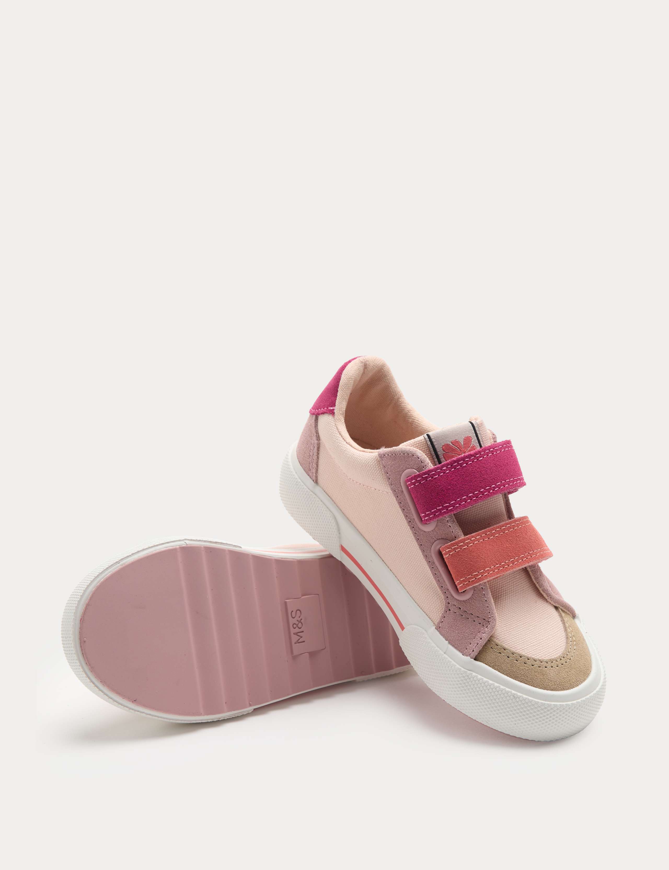Kids' Low Top Canvas Riptape Trainers (4 Small - 2 Large) 3 of 3