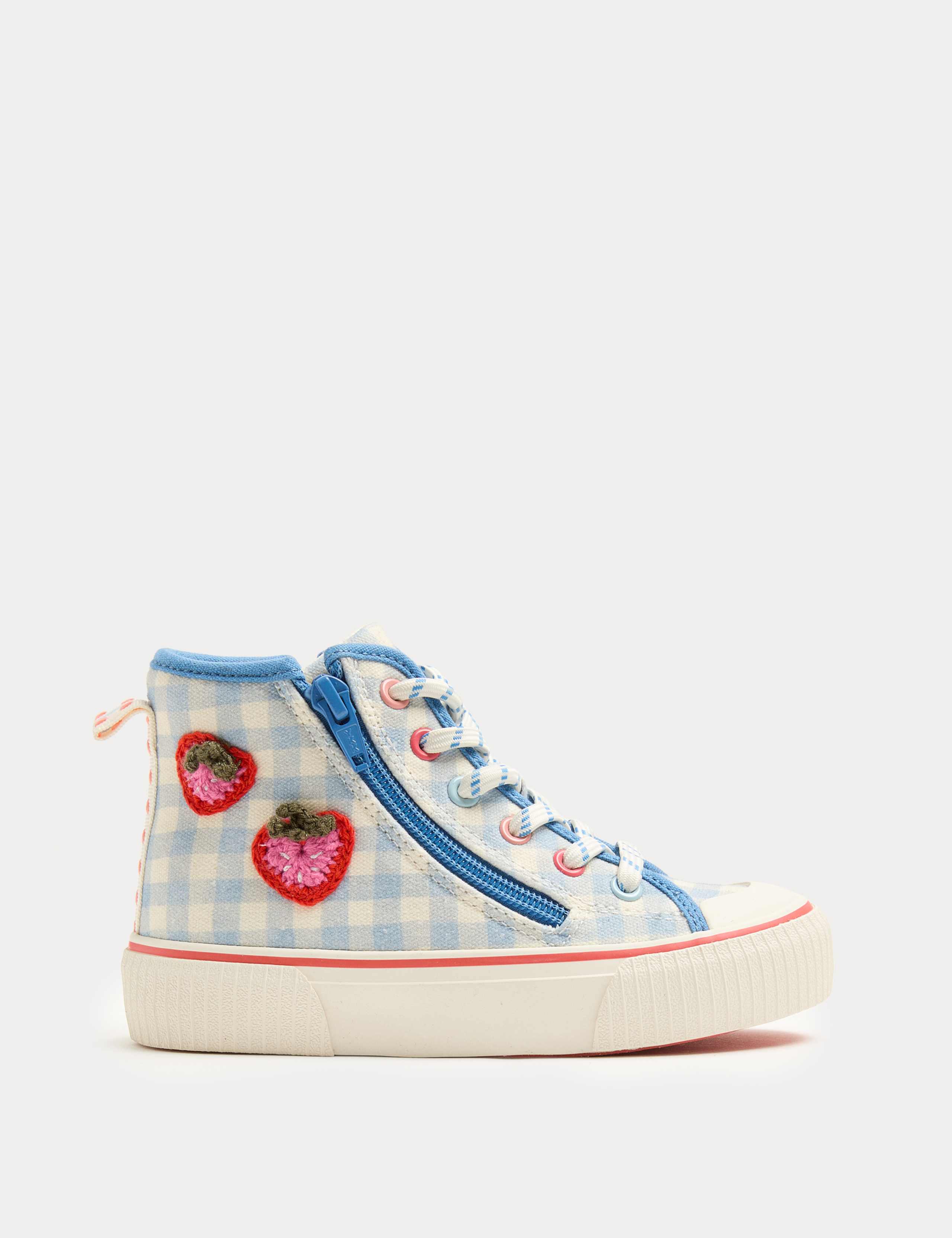 Kids' Strawberry Patterned High Top Trainers (4 Small-2 Large) 2 of 3