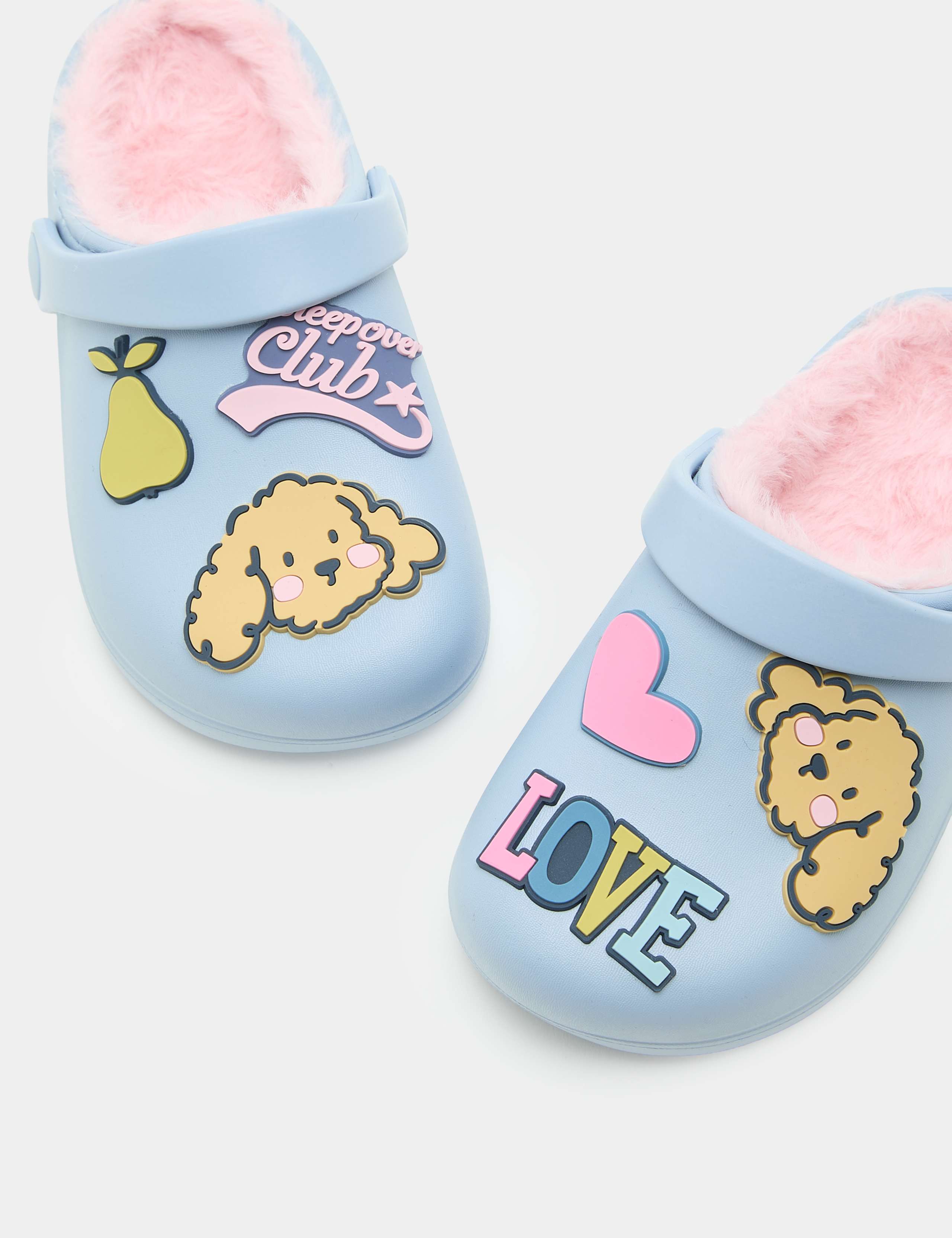 Kids' Badged Faux Fur Lined Clogs (4 Small - 2 Large) 3 of 3