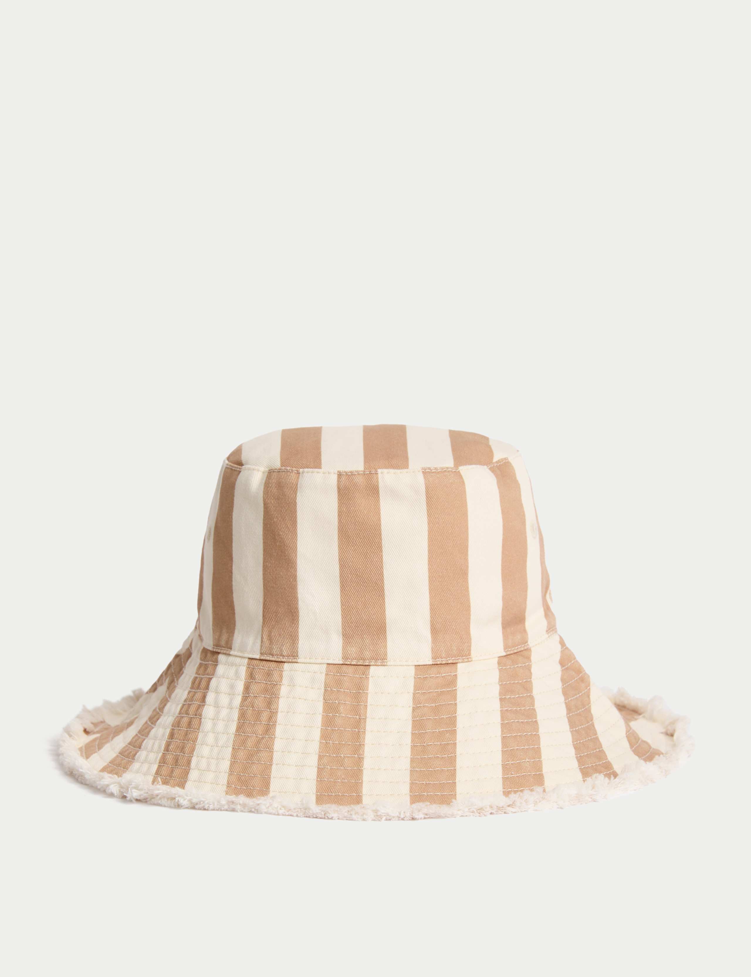 Kids' Pure Cotton Striped Wide Brim Bucket Hat (1-13 Yrs) 2 of 3