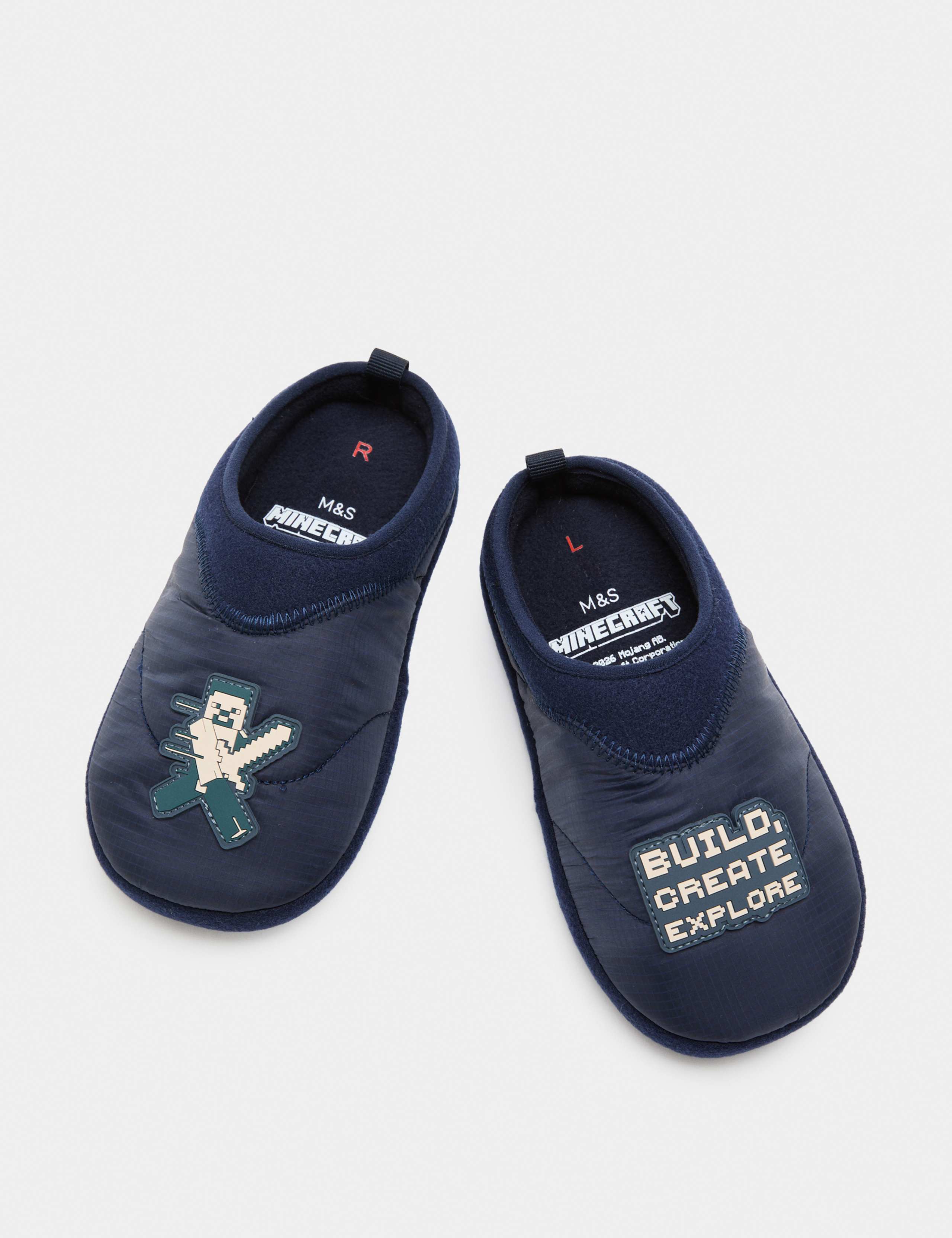 Kids' Minecraft™ Slippers (10 Small - 7 Large) 1 of 3