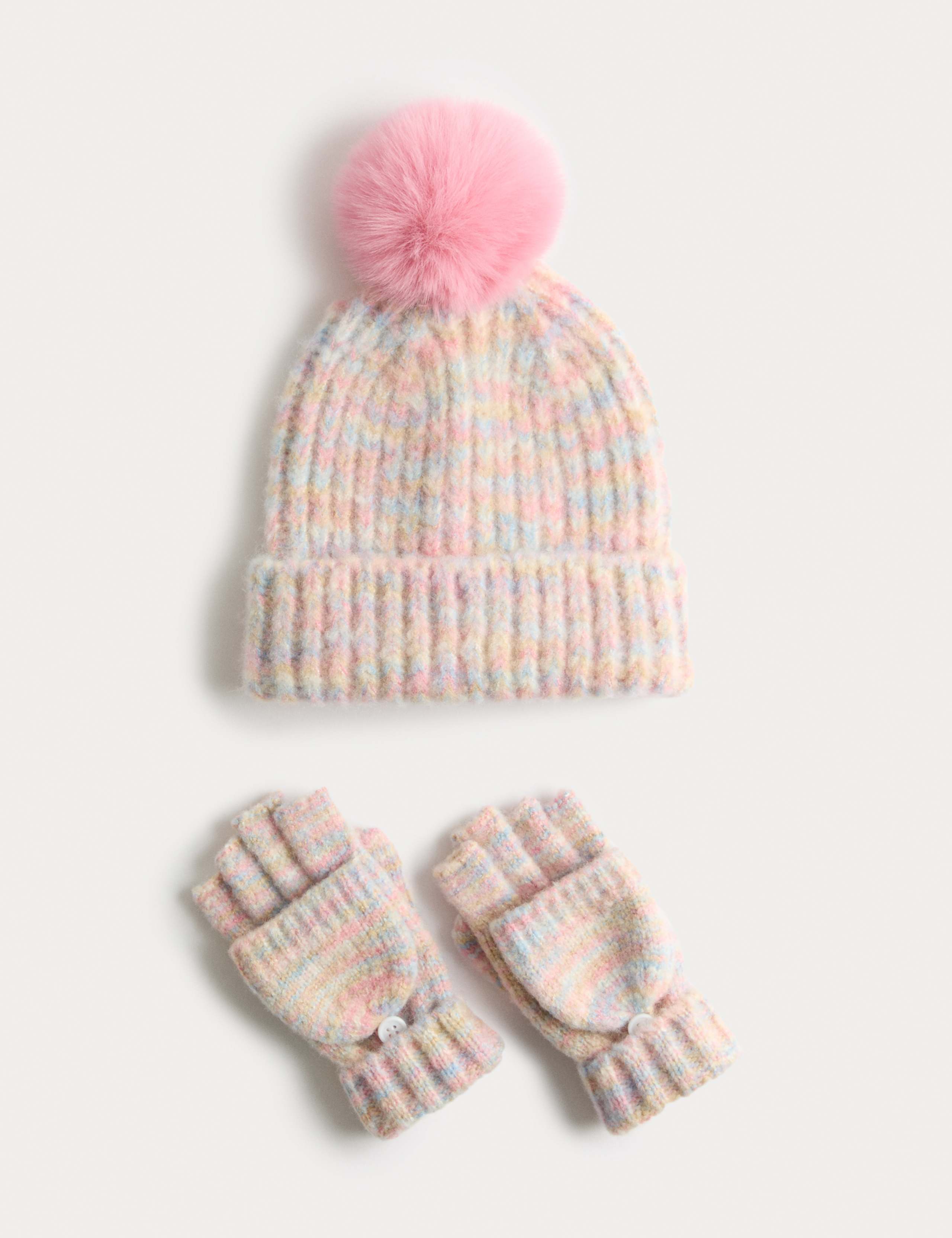 Kids' Confetti Hat & Glove Set (3-16 Yrs) 1 of 2