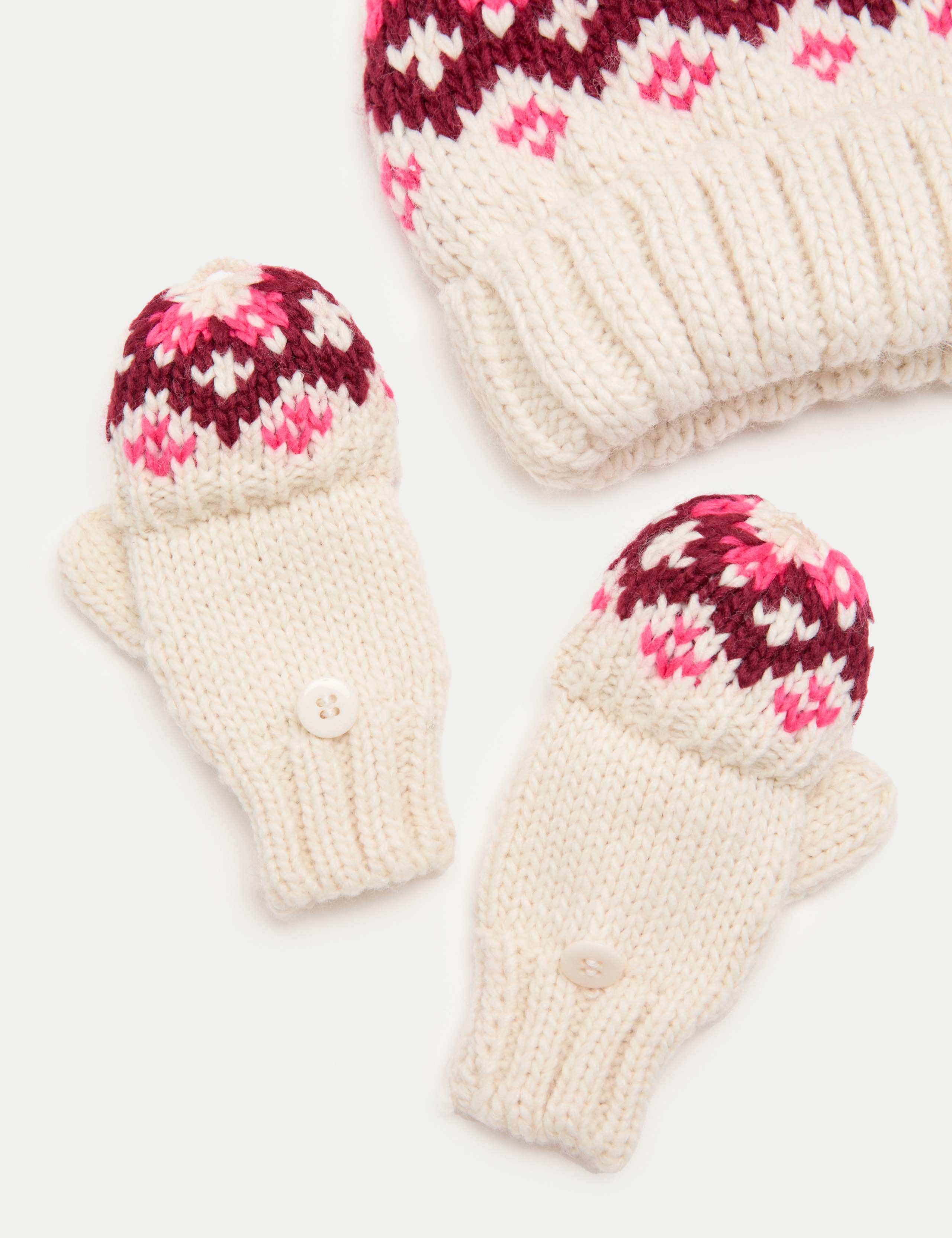 2pc Patterned Hat and Glove Set (3-13 Yrs) 2 of 2