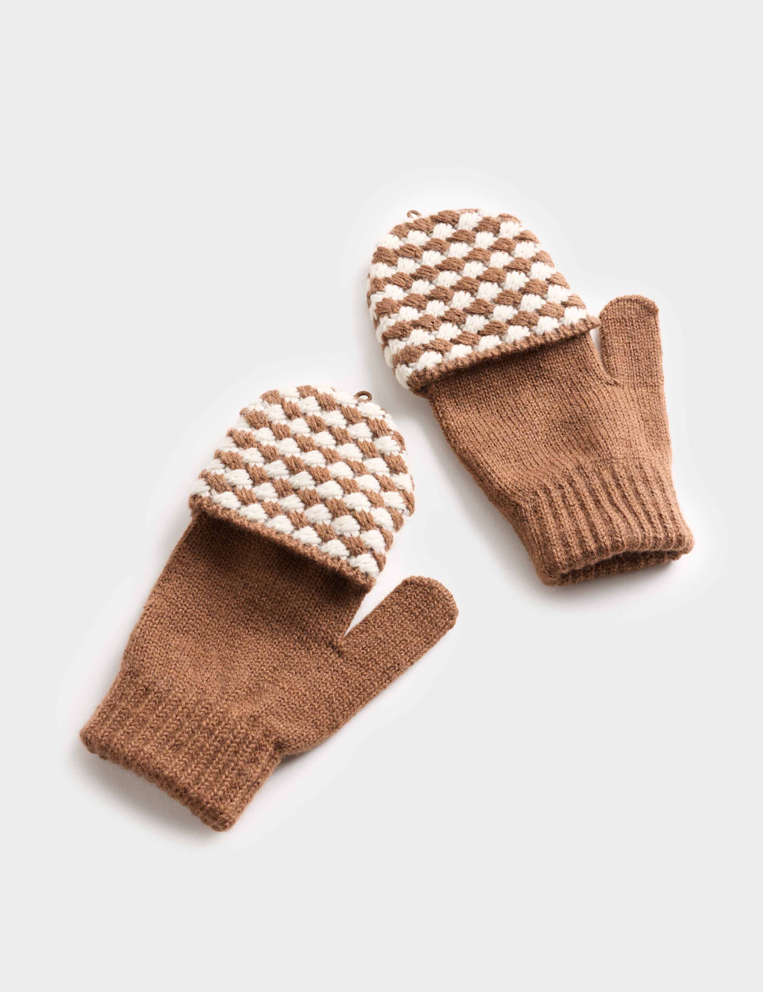 Kids' Checked Pom Hat and Flip Top Set (3-13 Yrs) 2 of 2