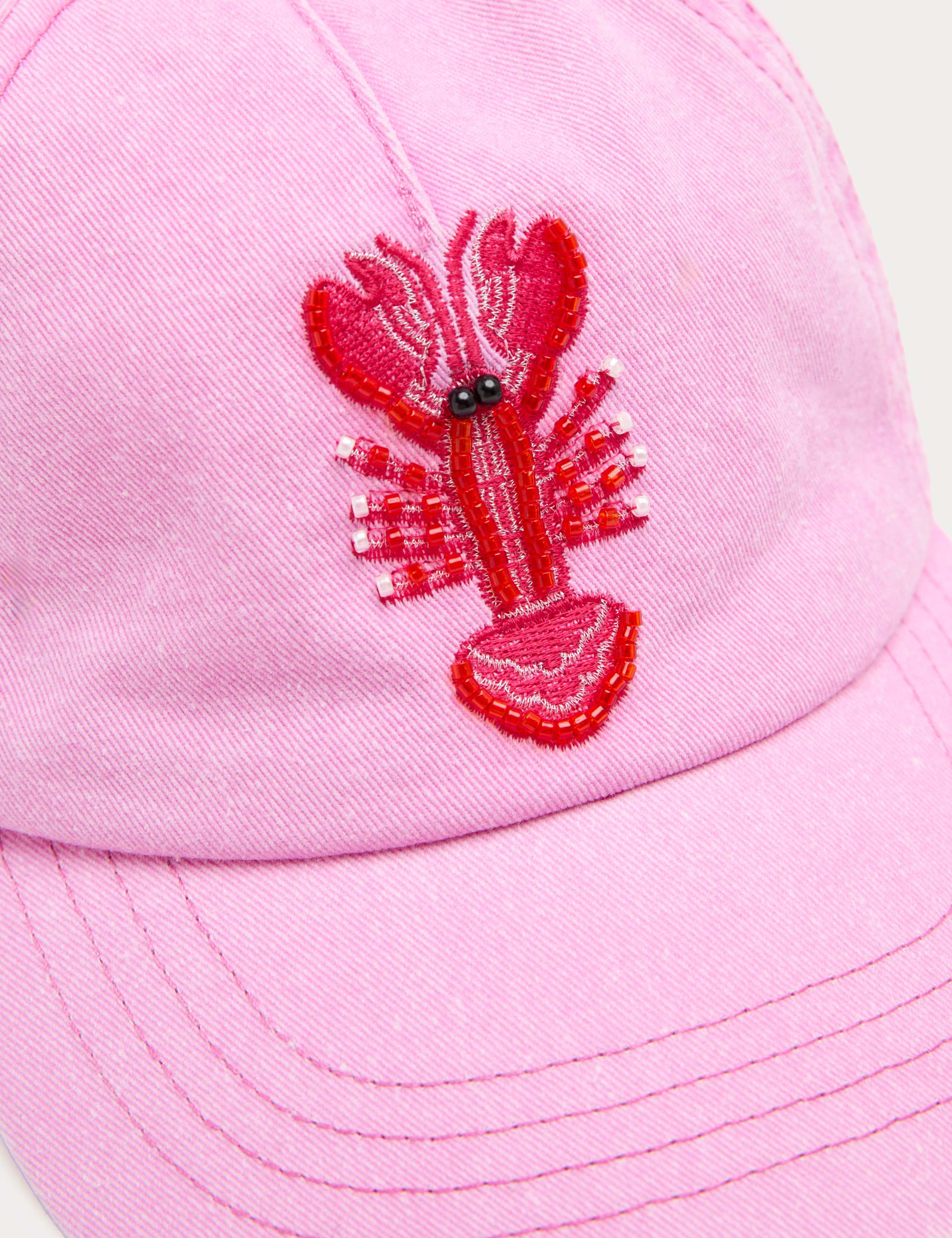 Kids' Pure Cotton Beaded Lobster Cap (3-13 Yrs) 2 of 3