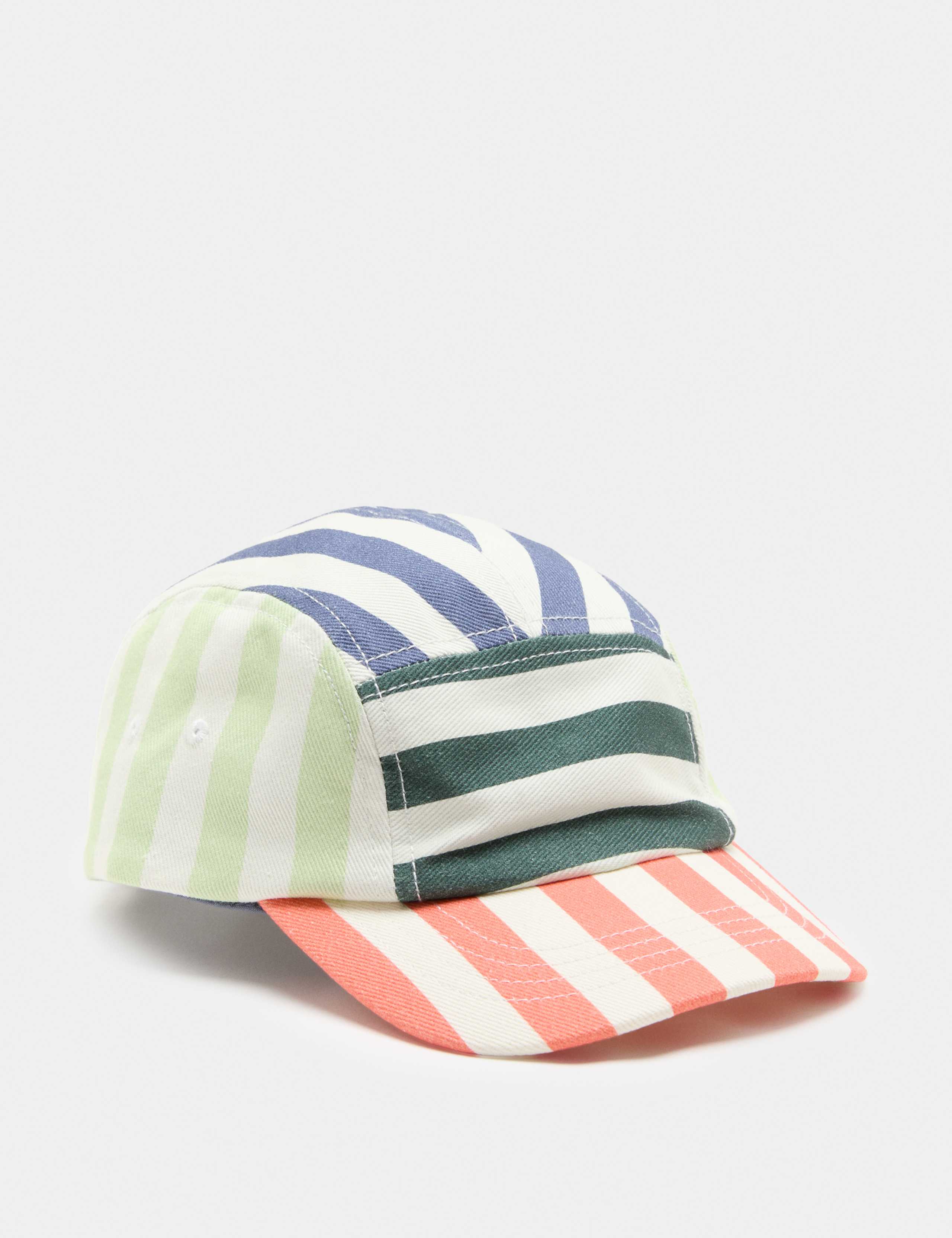 Kids' Colourblock Stripe Panel Baseball Cap (3-13 Yrs) 1 of 3