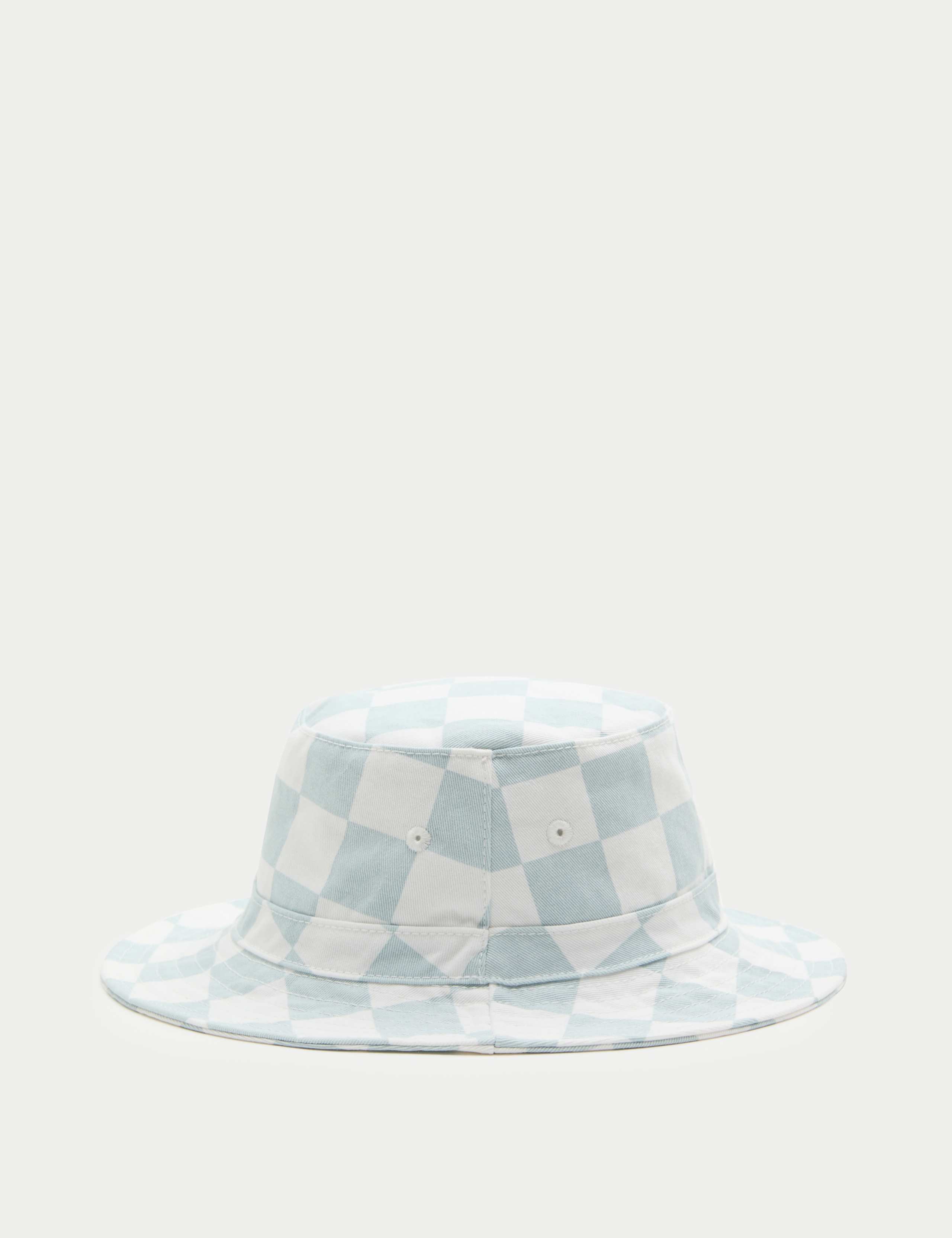 Kids' Pure Cotton Checkerboard Bucket Hat (1-13 Yrs) 1 of 1