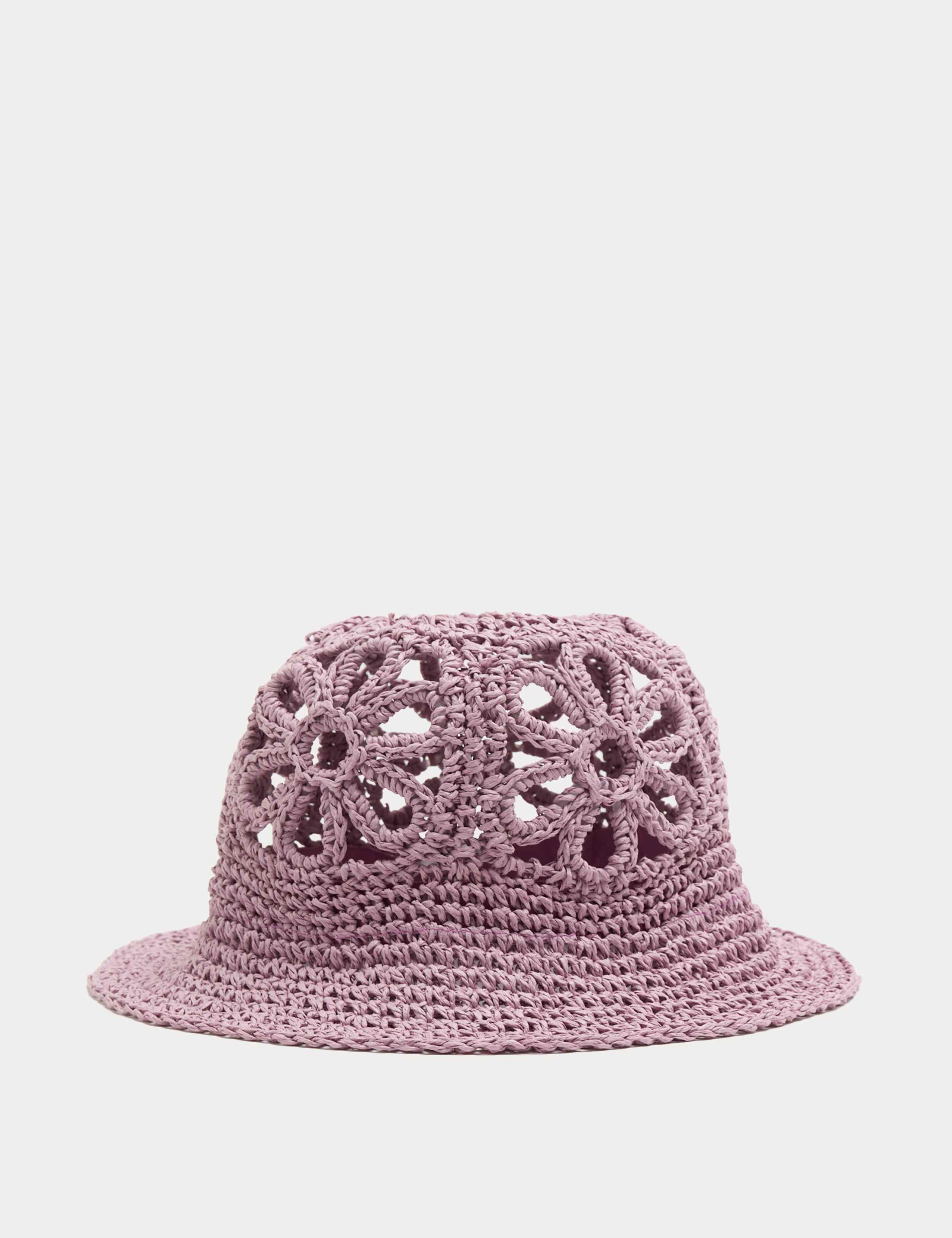 Kids' Straw Flower Turn Up Bucket Hat (18 Mths-13 Yrs) 1 of 2