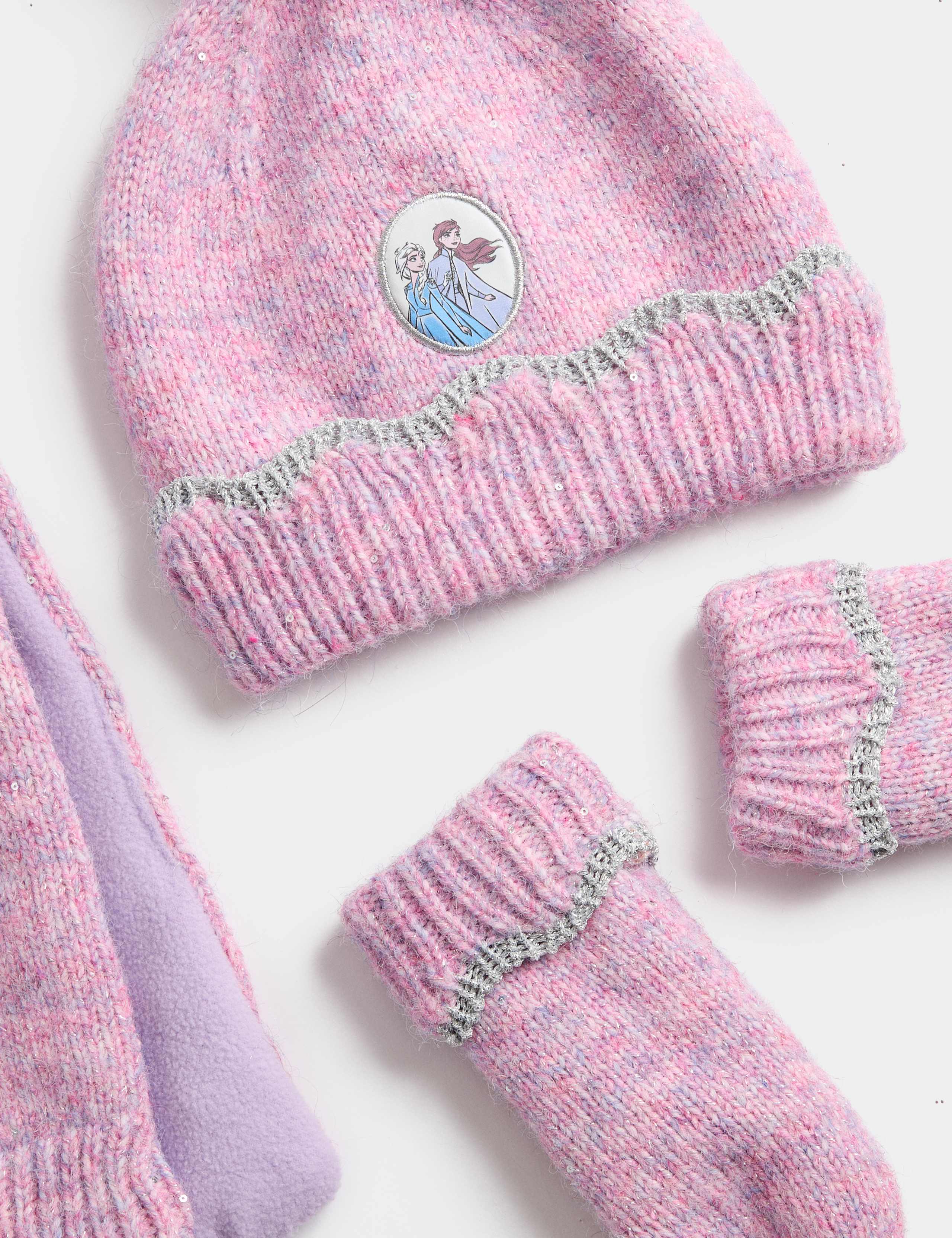 3pk Disney Frozen™ Sparkly Hat Scarf & Glove Set 2 of 2