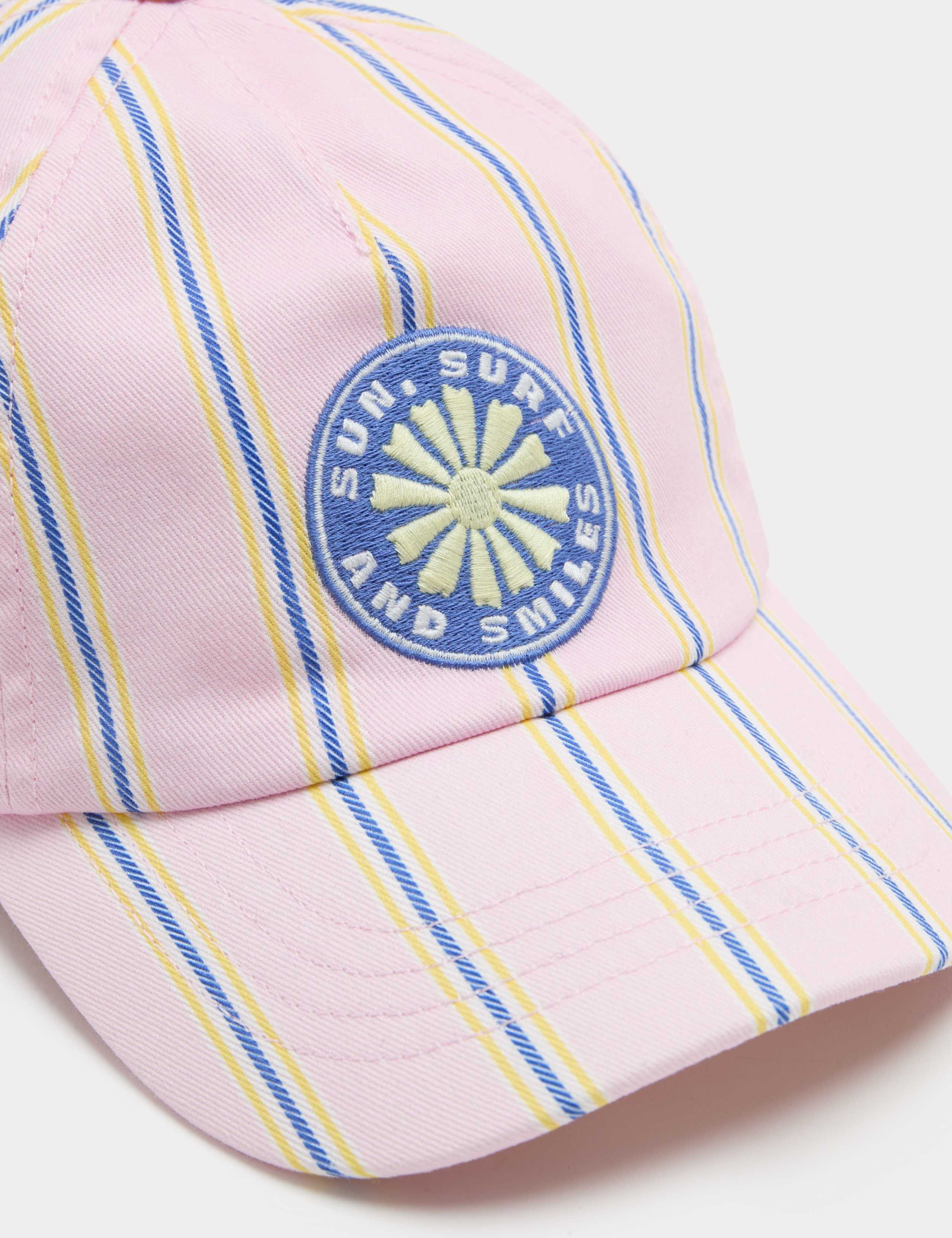 Kids' Pure Cotton Striped Badge Cap (3-13 Yrs) 2 of 3