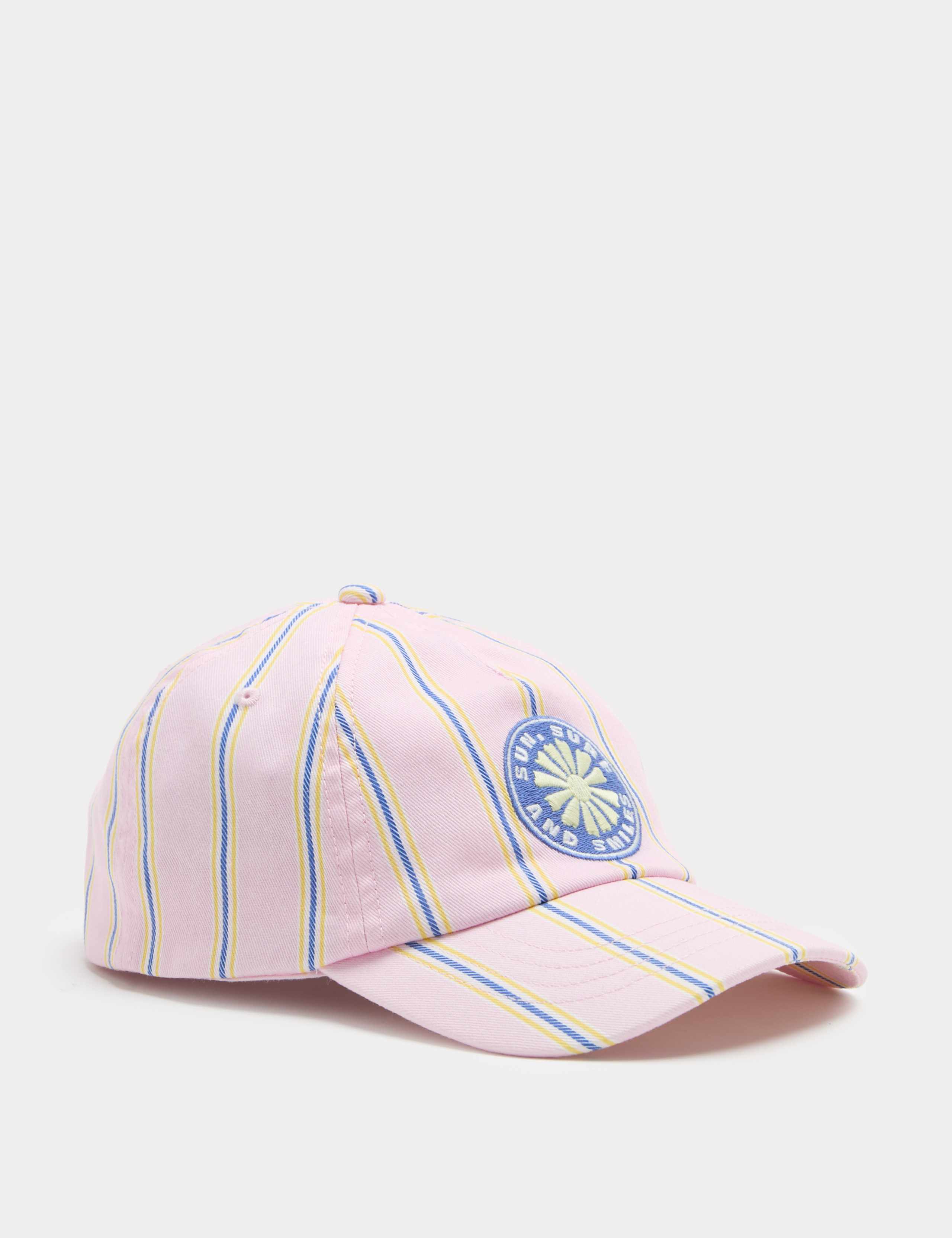 Kids' Pure Cotton Striped Badge Cap (3-13 Years) 1 of 3