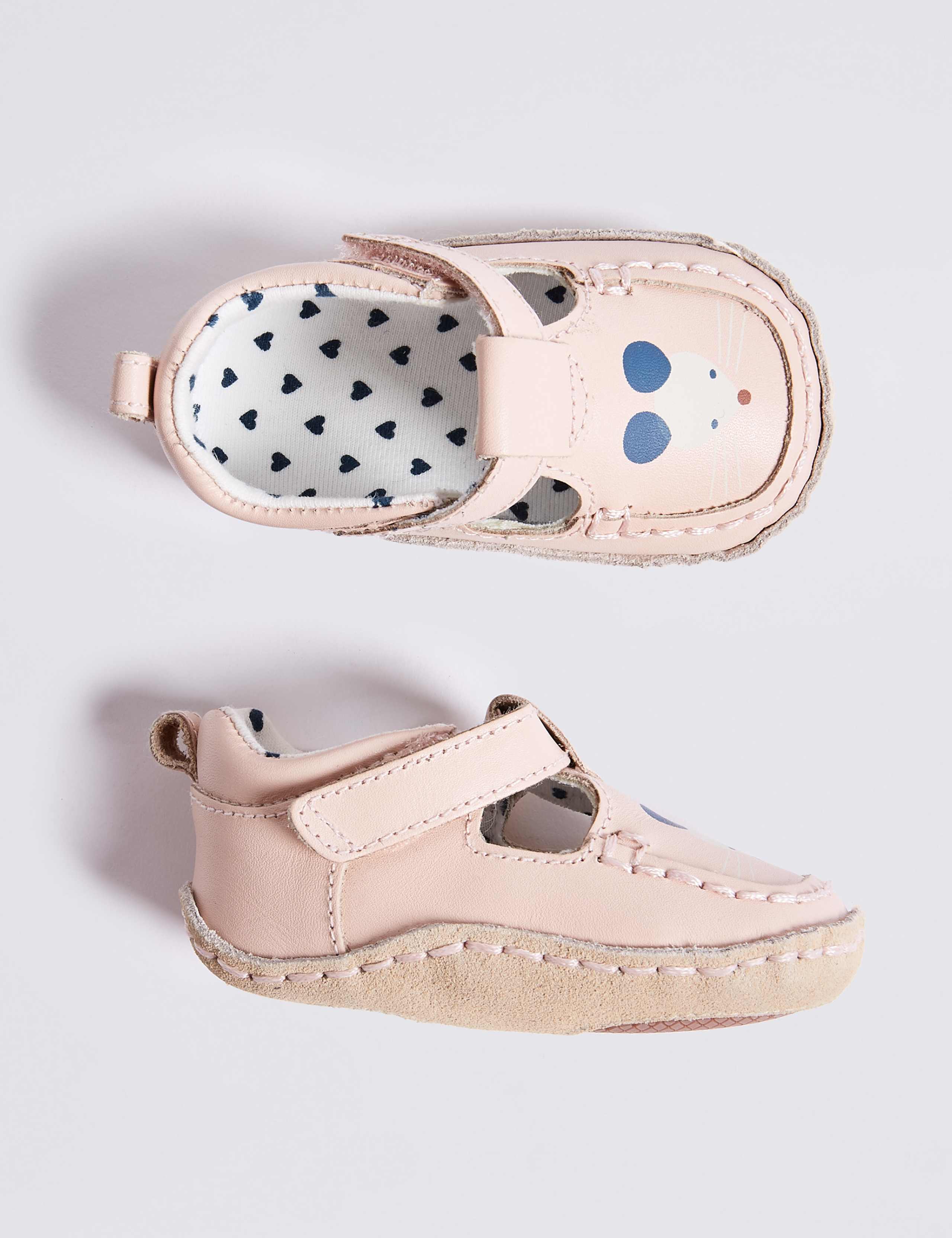 Baby Leather Printed Pram Shoes 1 of 4
