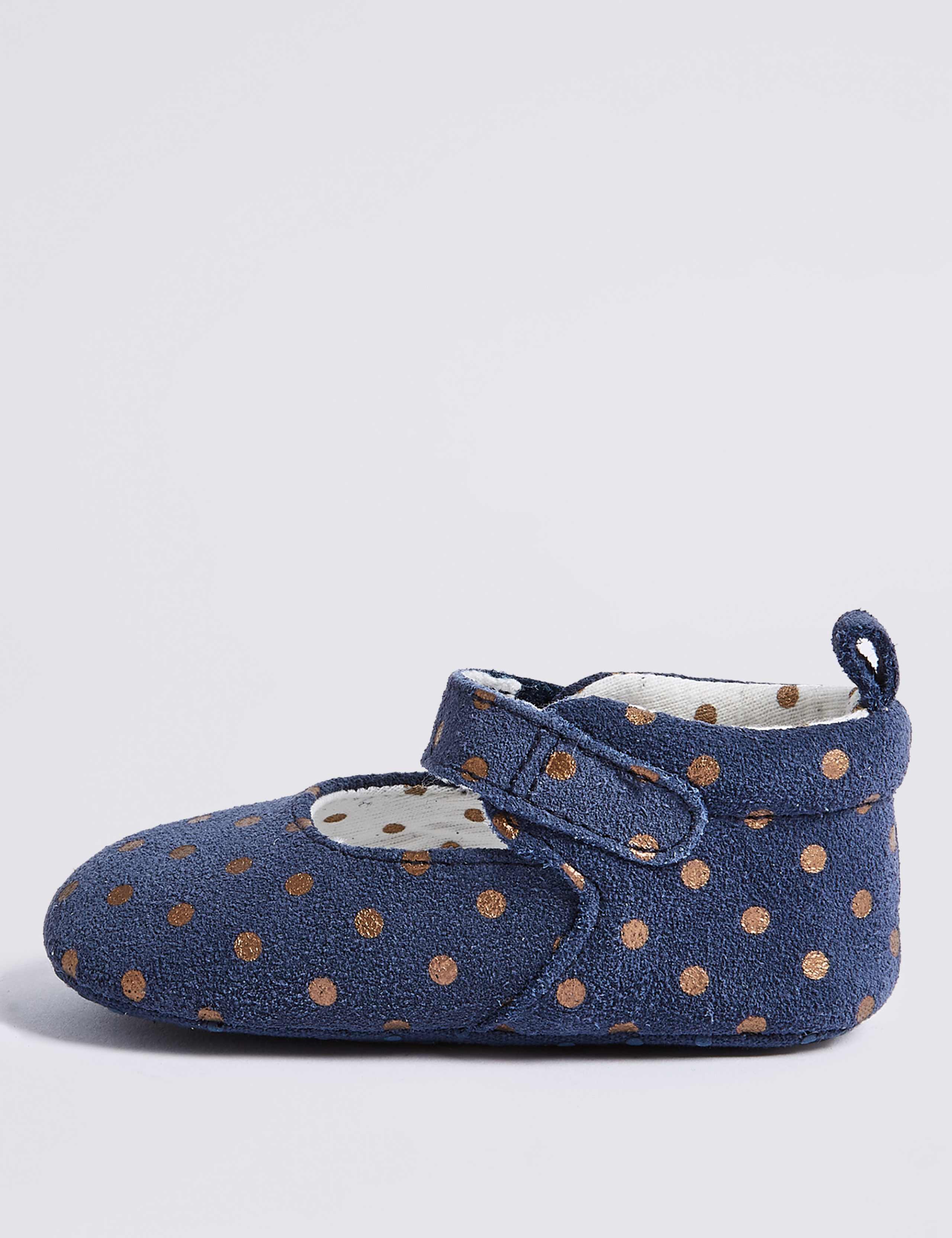 Baby Riptape Spotted Pram Shoes 3 of 4